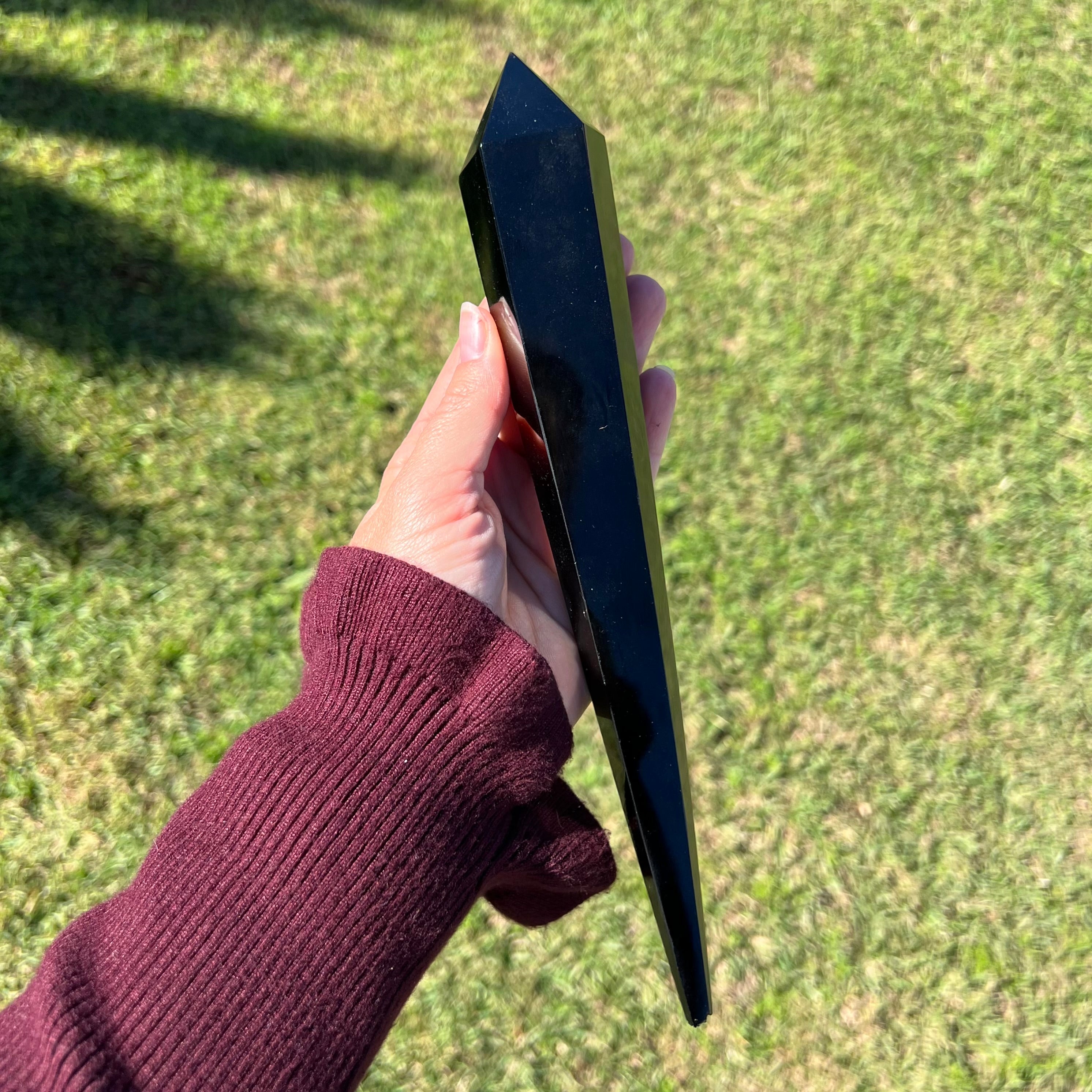 Black Tourmaline Large Double Terminated Wand