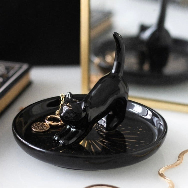 Black Cat Trinket Dish
