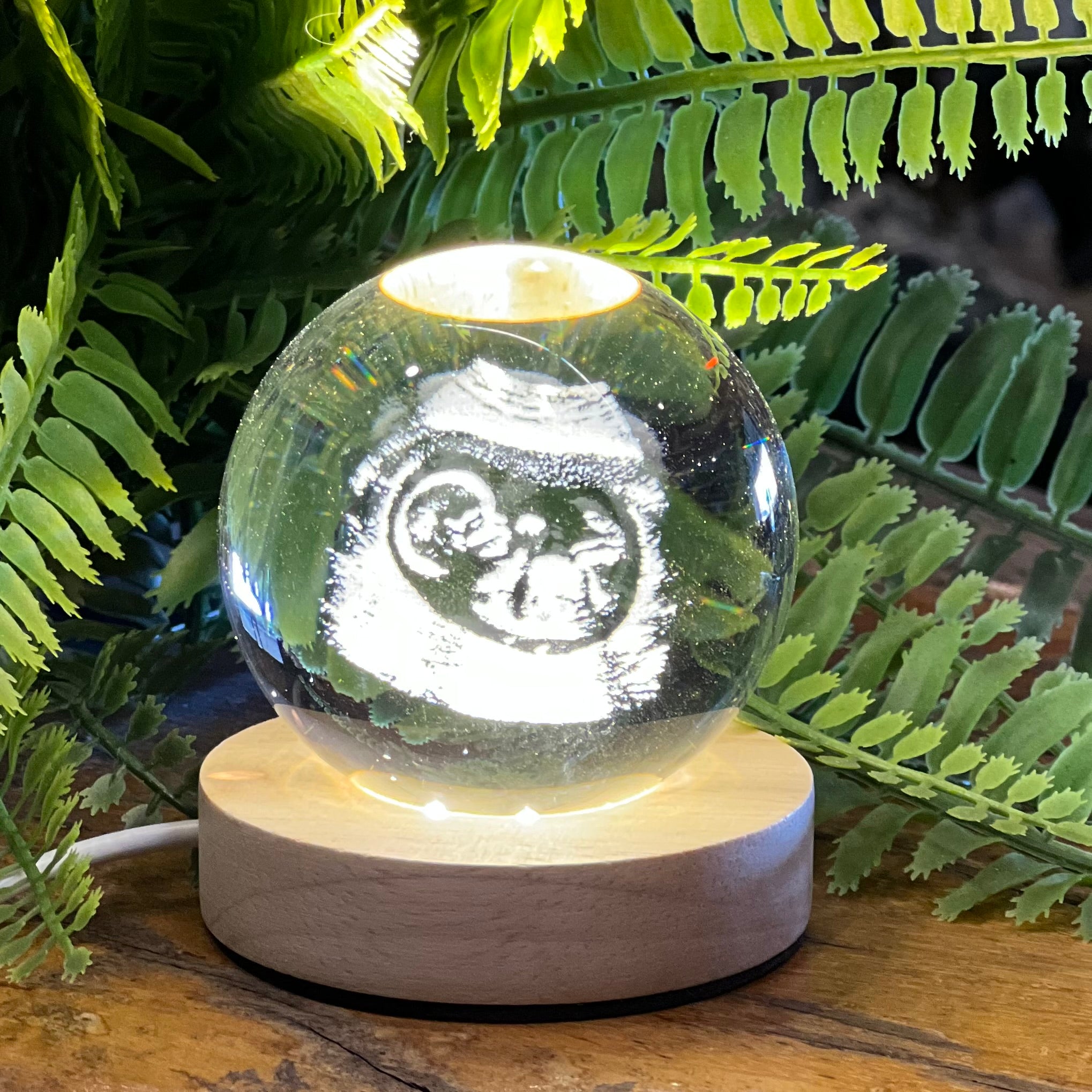 Our Baby Lamp ~ Glass Sphere