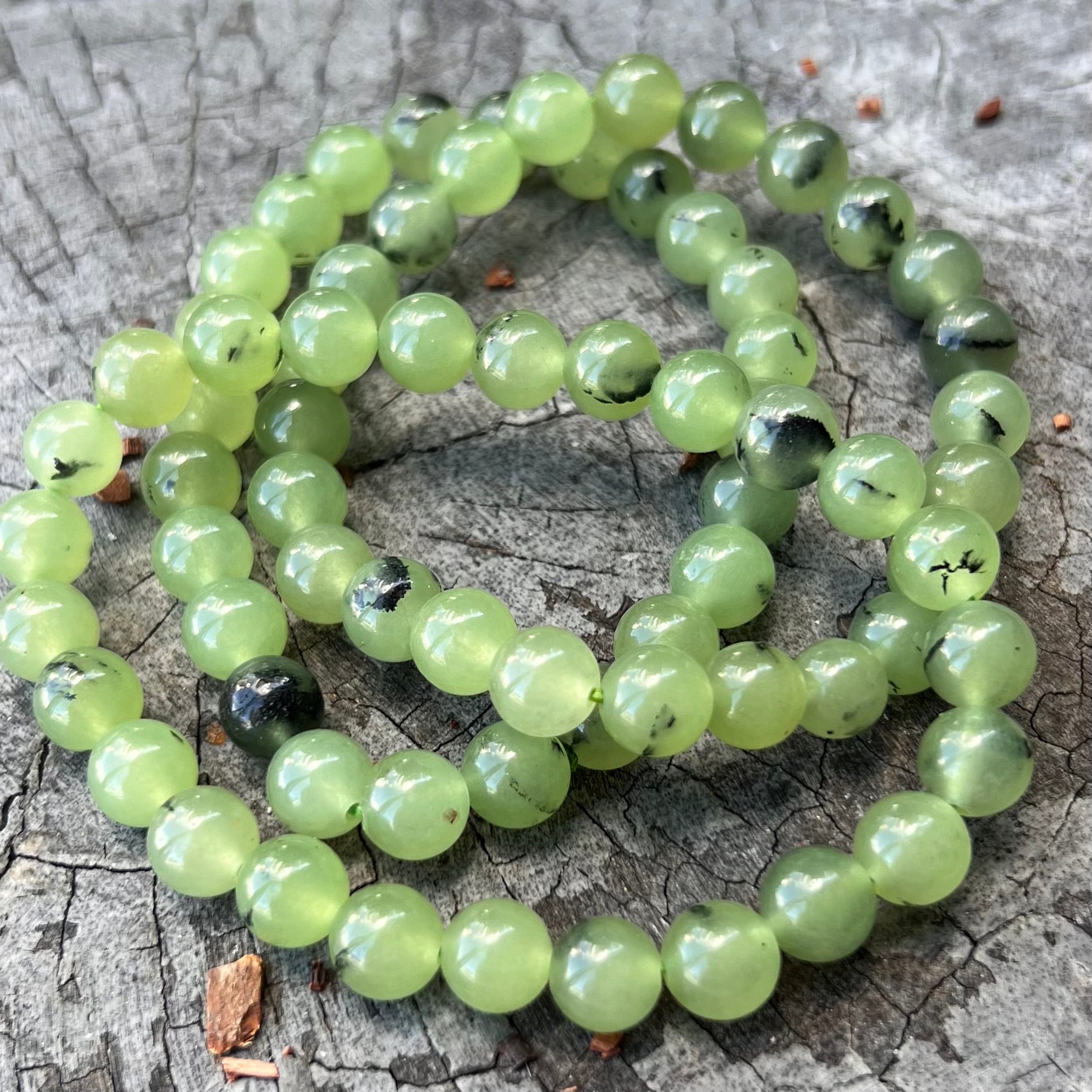 Prehnite Beaded Bracelet