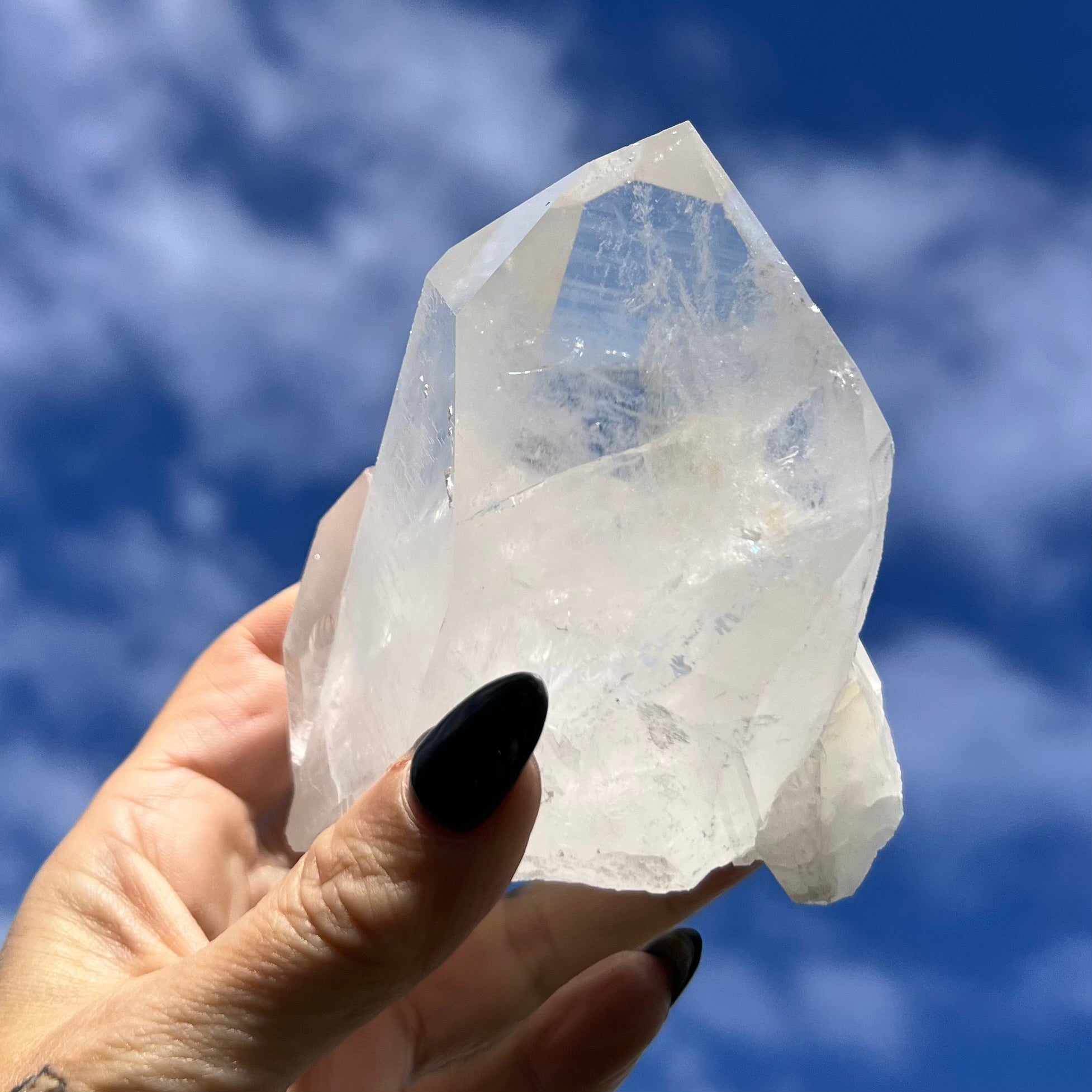 Clear Quartz Semi Raw Point