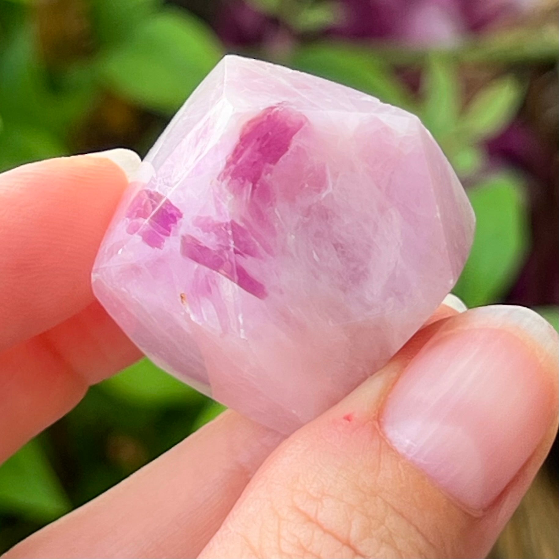 Kunzite Faceted Carving