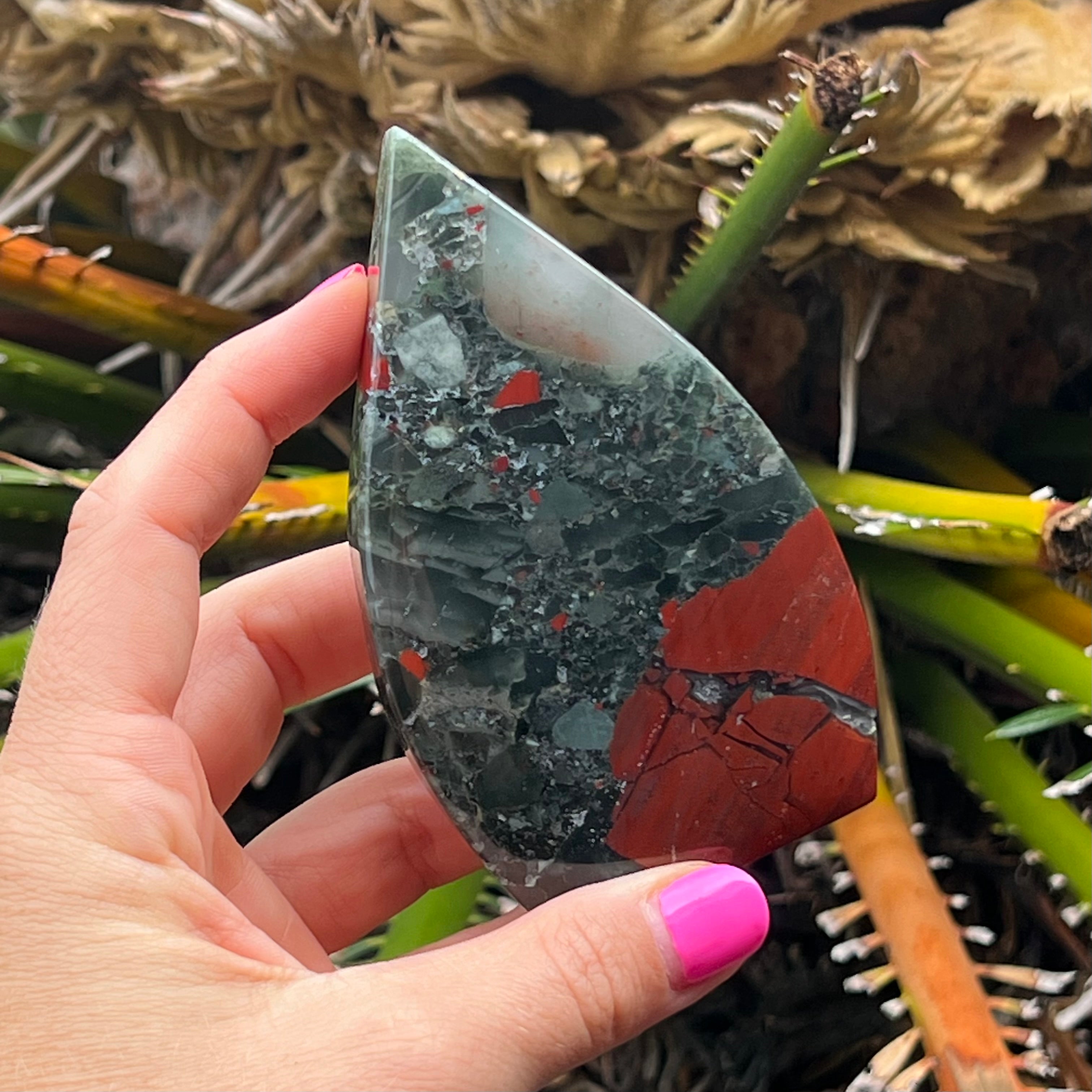 Bloodstone ~ Tear Carving