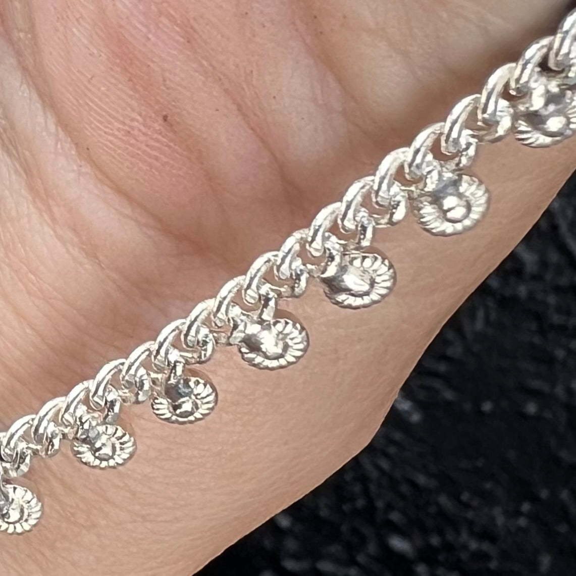 Indian Boho Silver Anklet