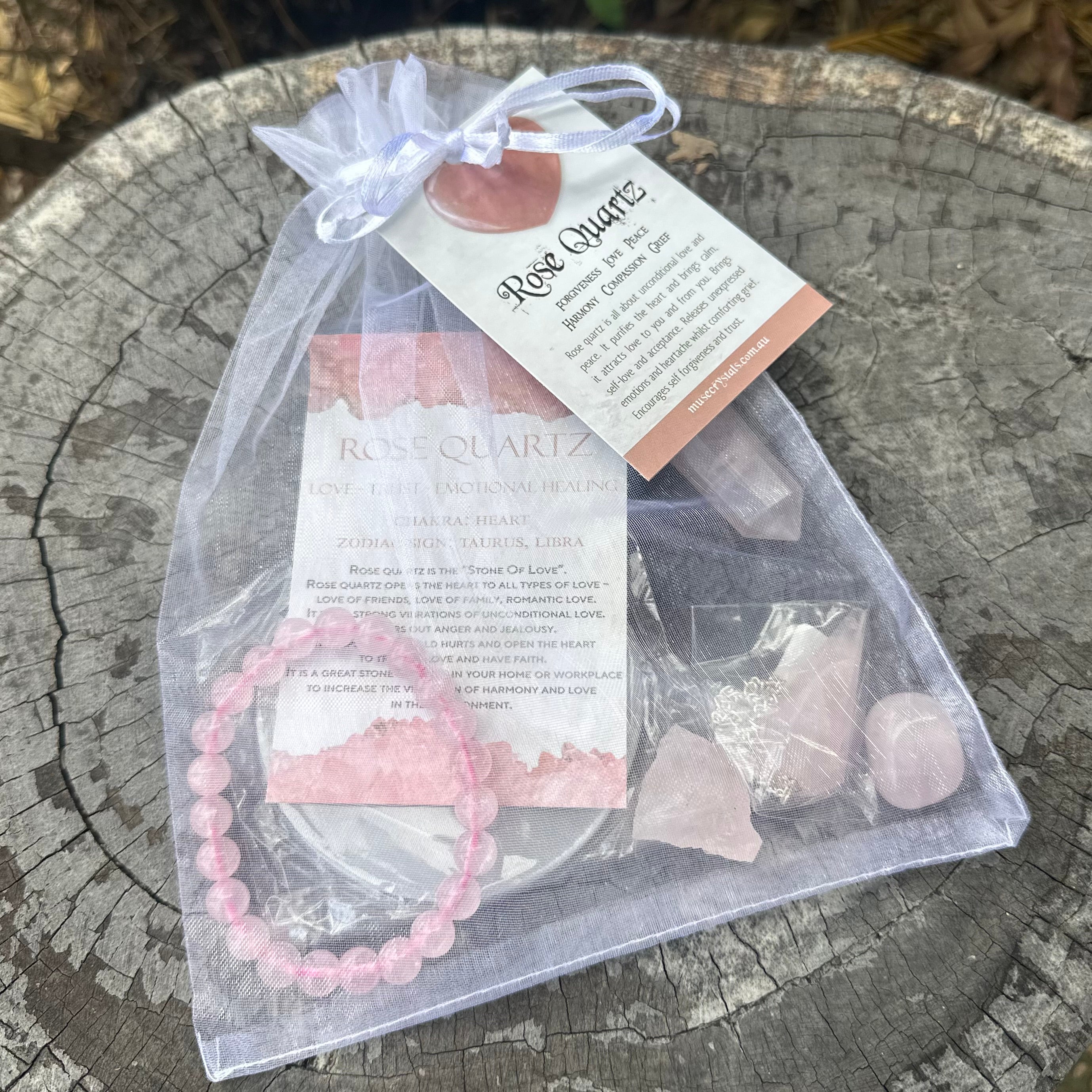 Crystal Gift Set ~ Rose Quartz