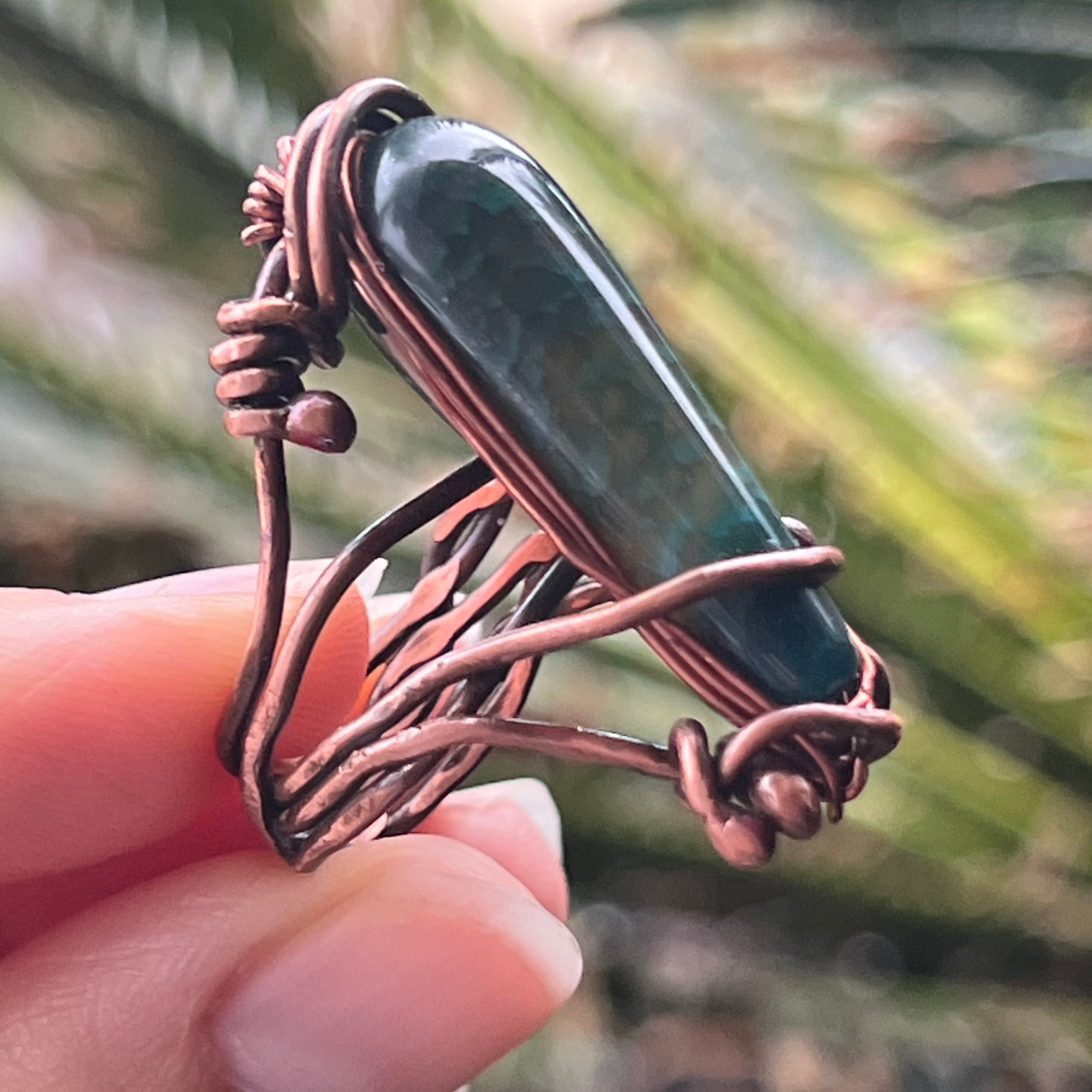 Muse Forged ~ Artesian Agate Ring ~ Size 7