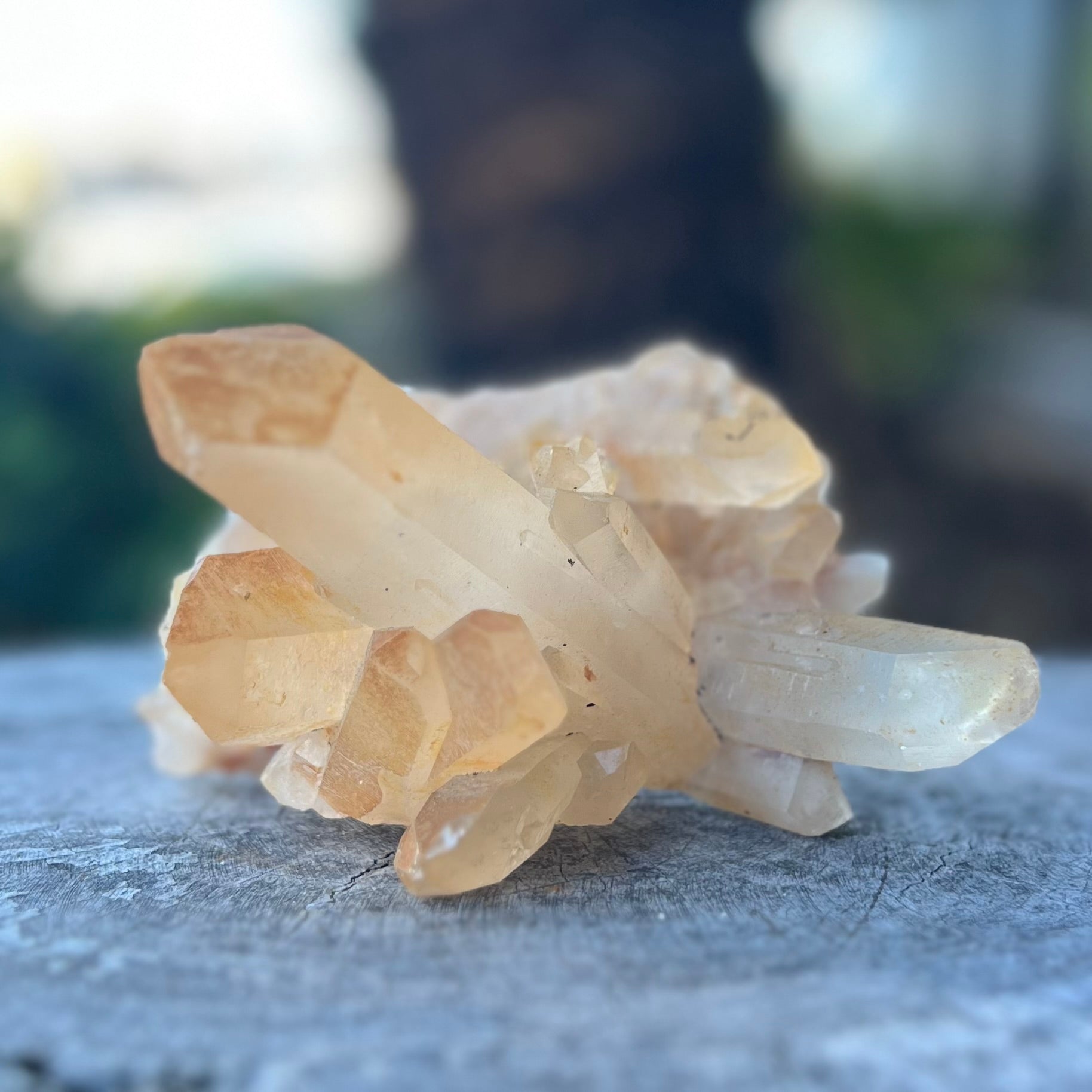 Tangerine Quartz Natural Raw Cluster