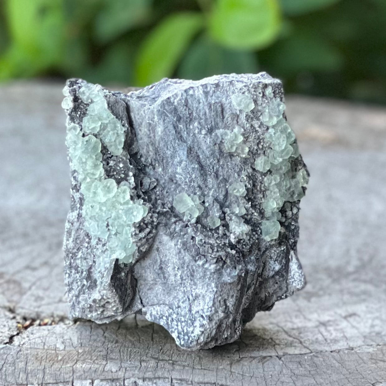Raw Green Fluorite on Matrix