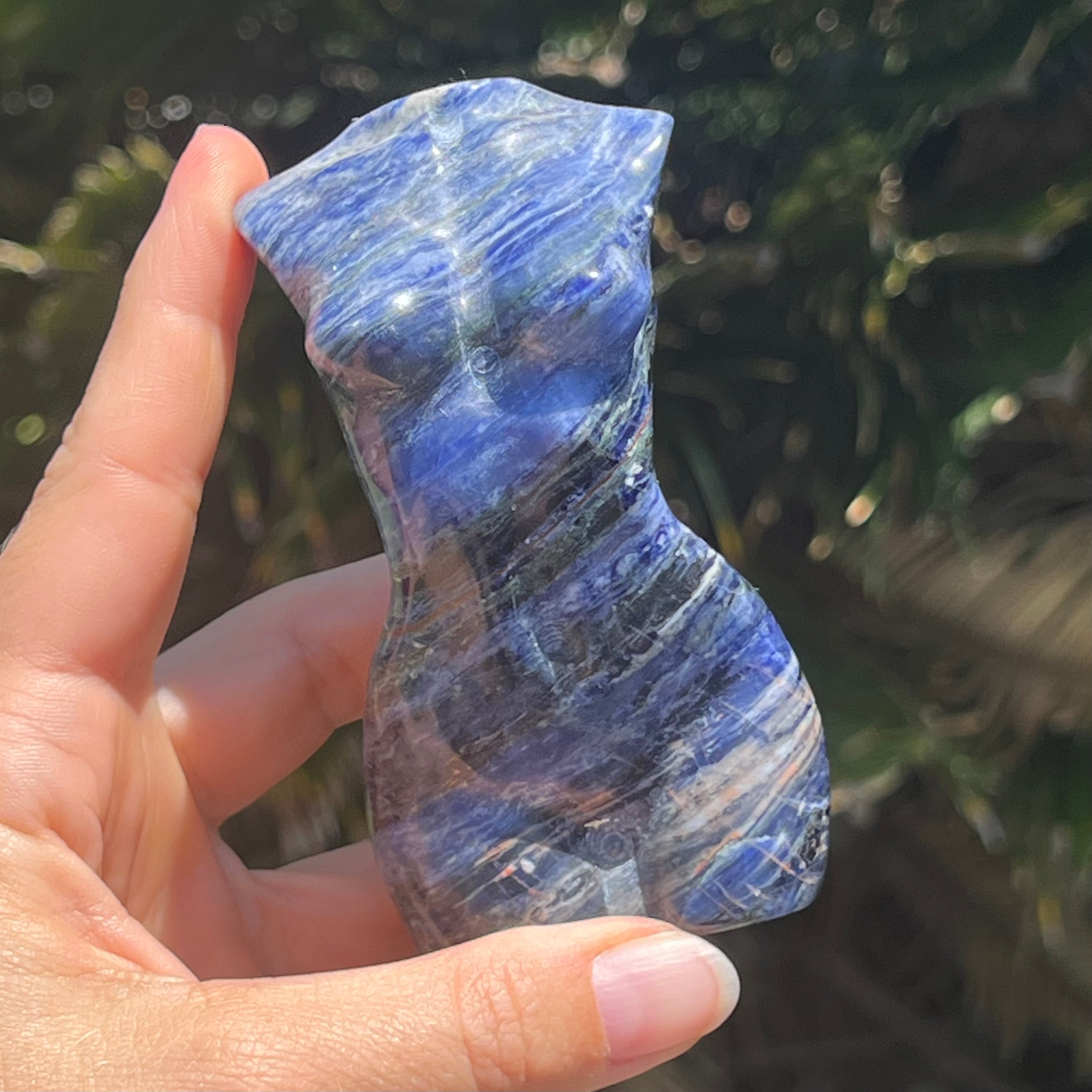 Sodalite Woman Lady Body Carving