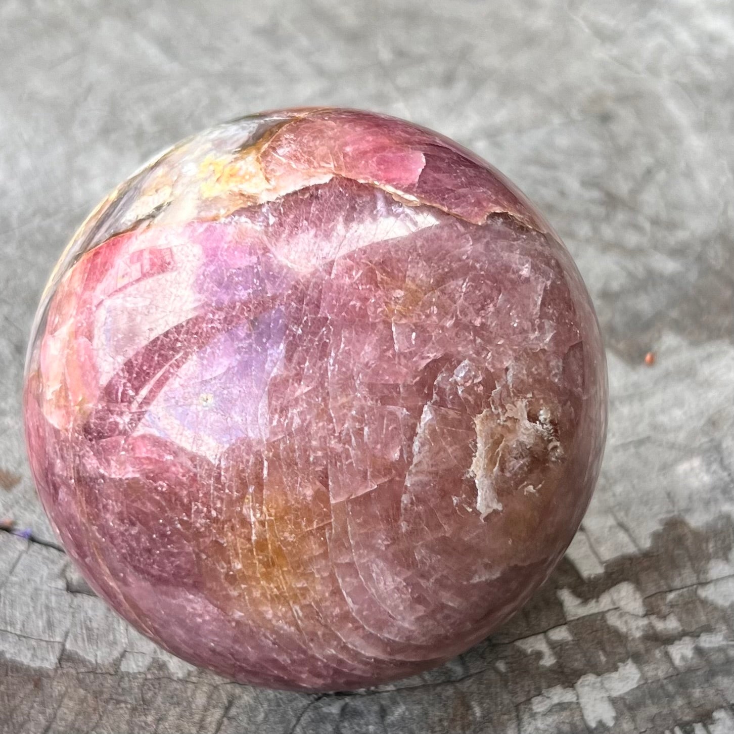 Pink Tourmaline with Mica Sphere