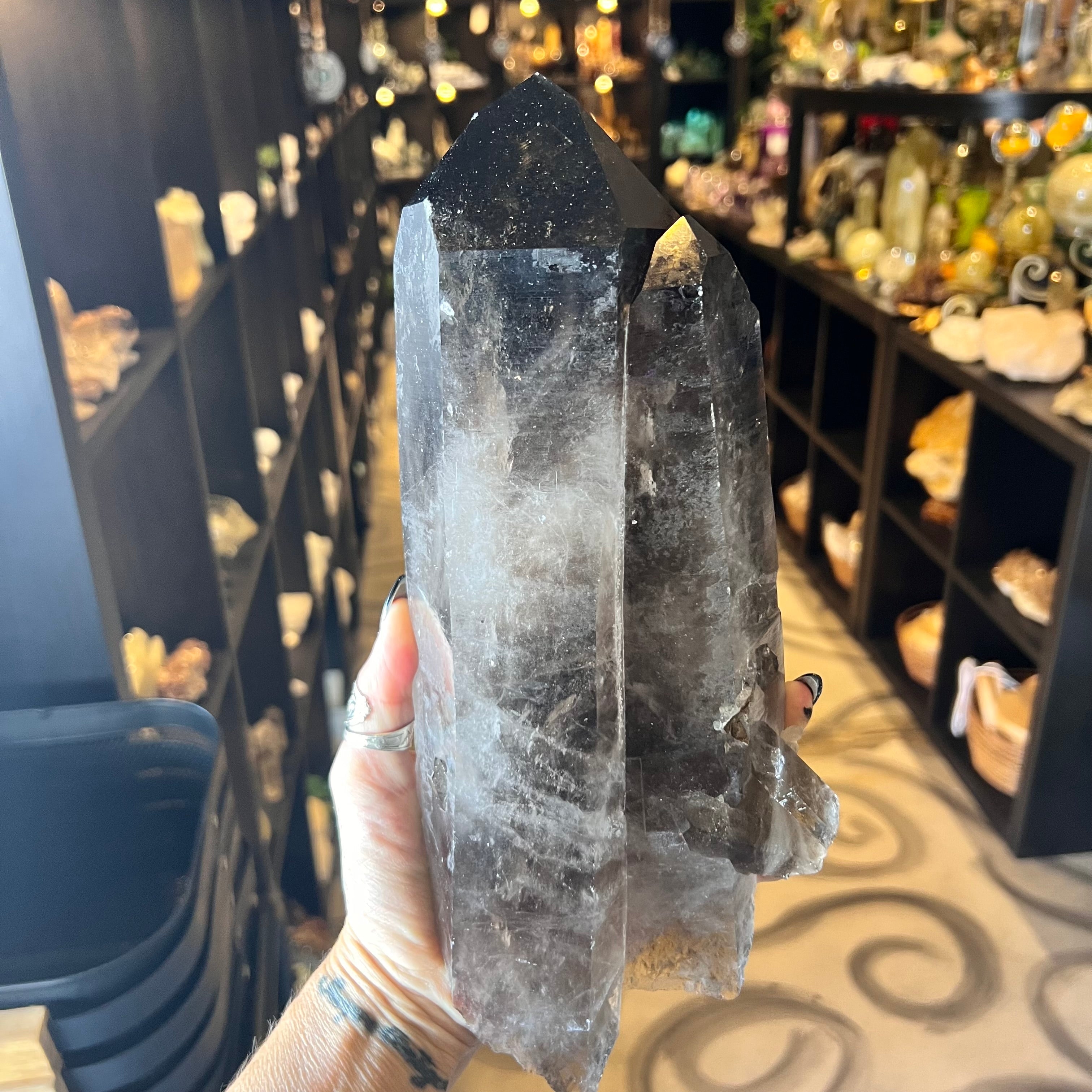 Smoky Quartz Semi Raw Point