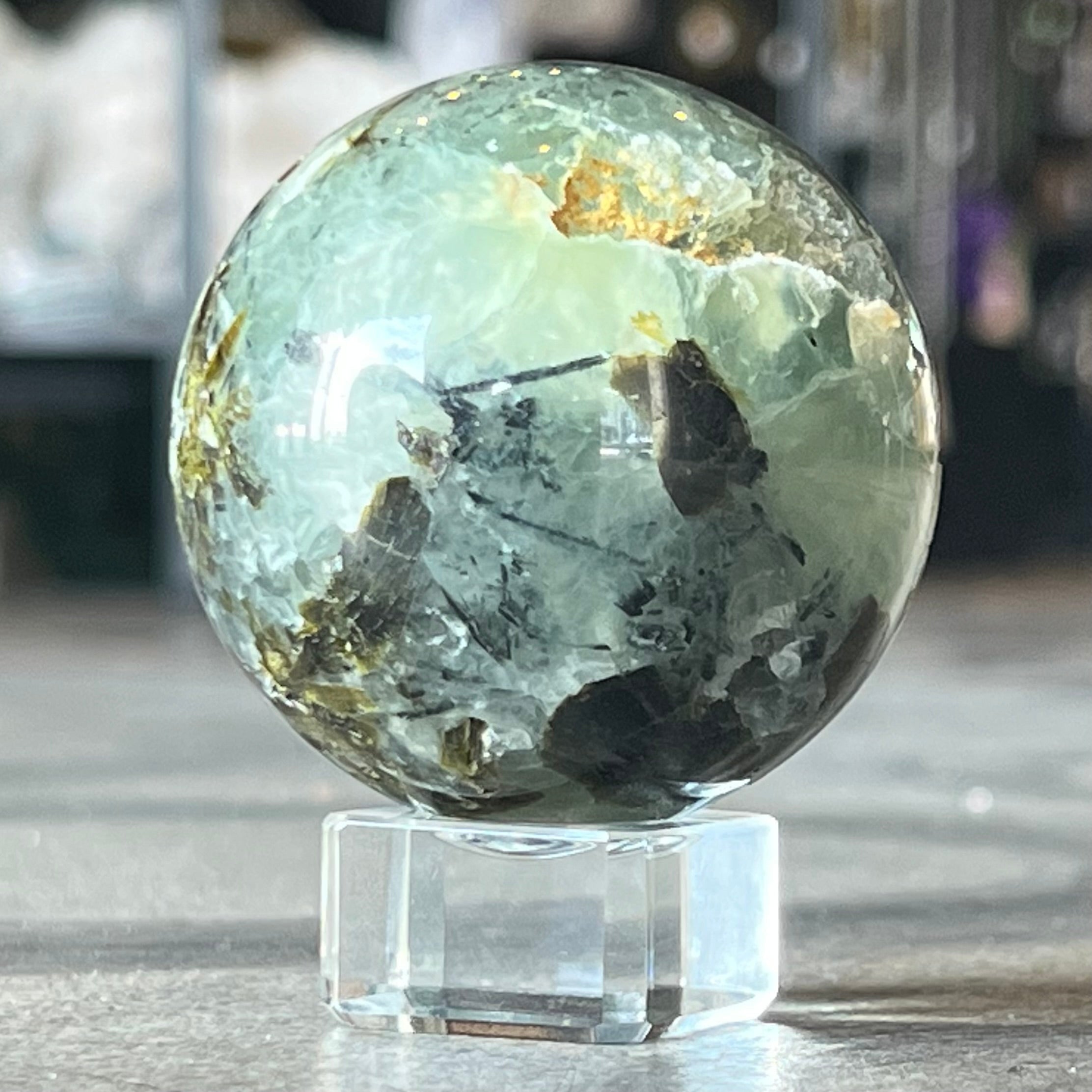 Prehnite Protection Sphere
