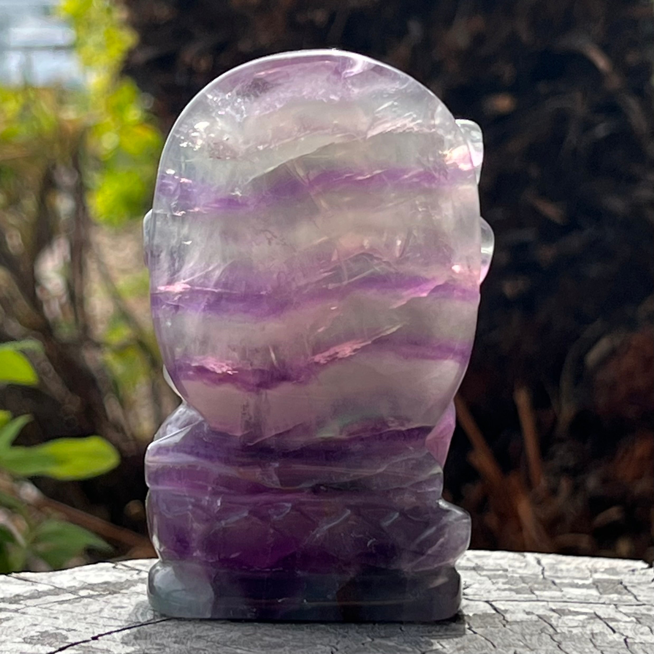 Rainbow Fluorite Ganesh Carving