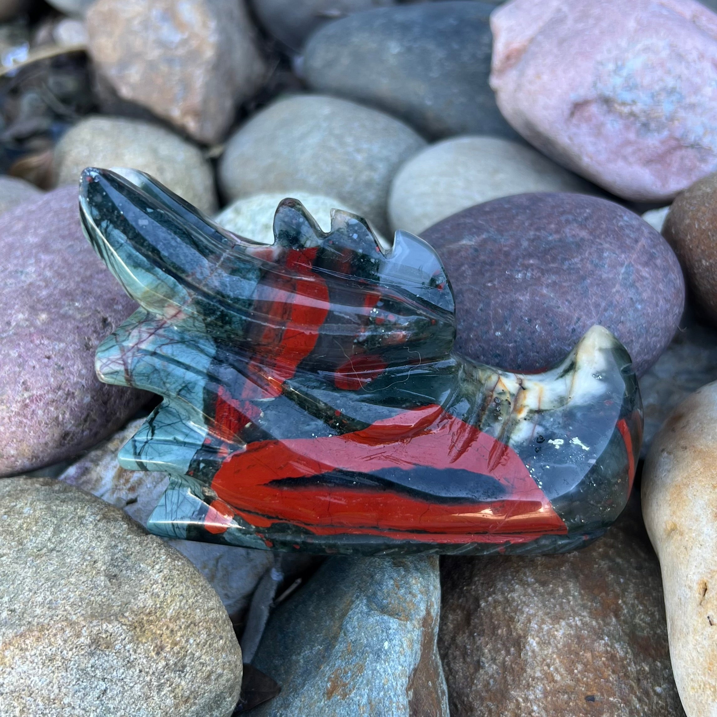 Blood Stone Dragon Head