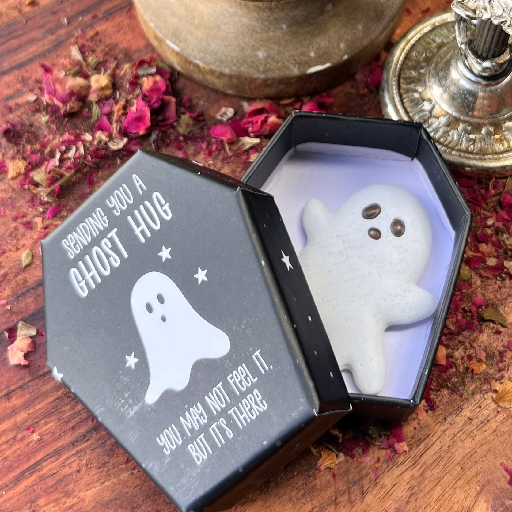 Ghost Hug in Coffin Box