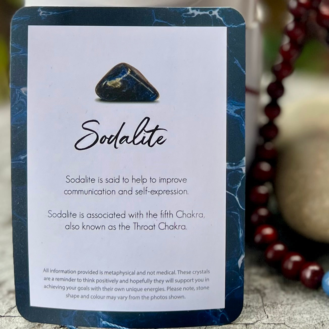 Communication ~ Rosewood and Sodalite ~ Meditation Necklace