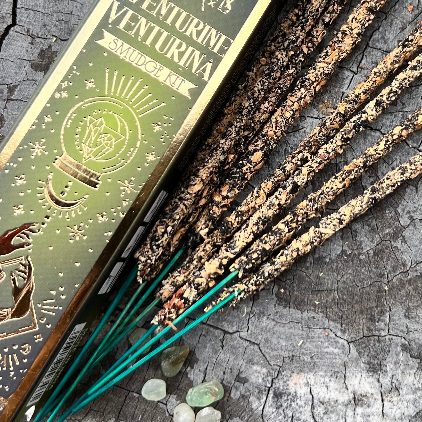 Aventurine  ~ Crystal Scents Smudge Kit Incense