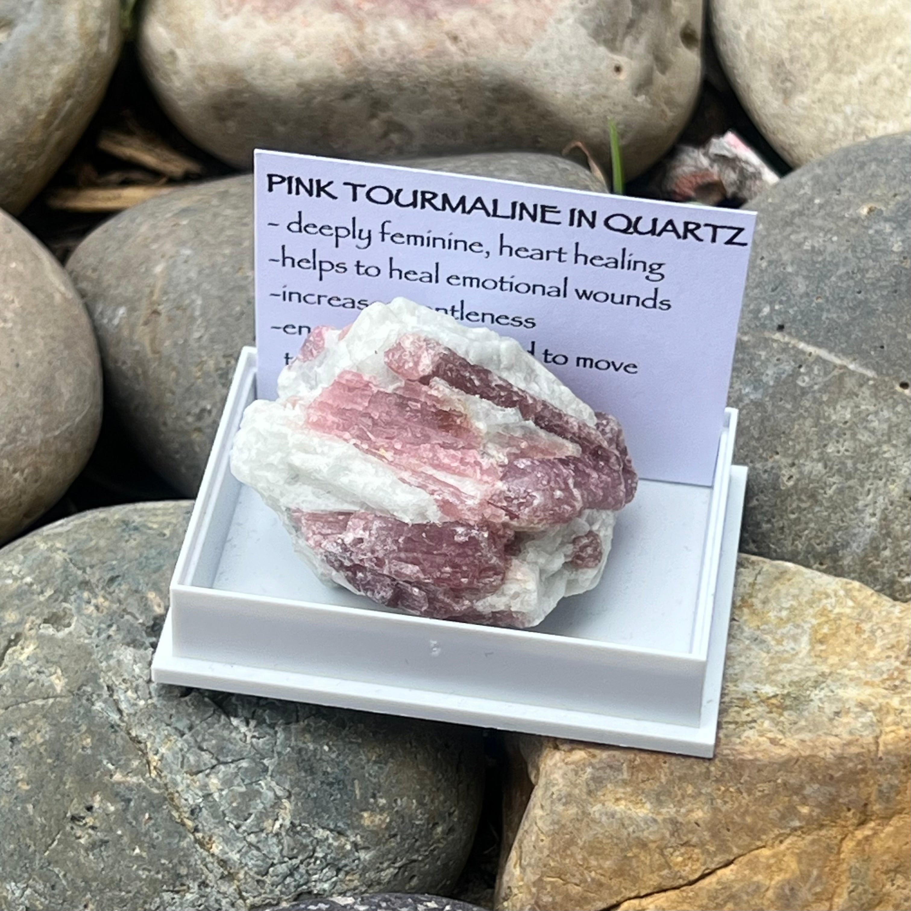 Raw Pink Tourmaline ~ Specialty Boxed Crystal