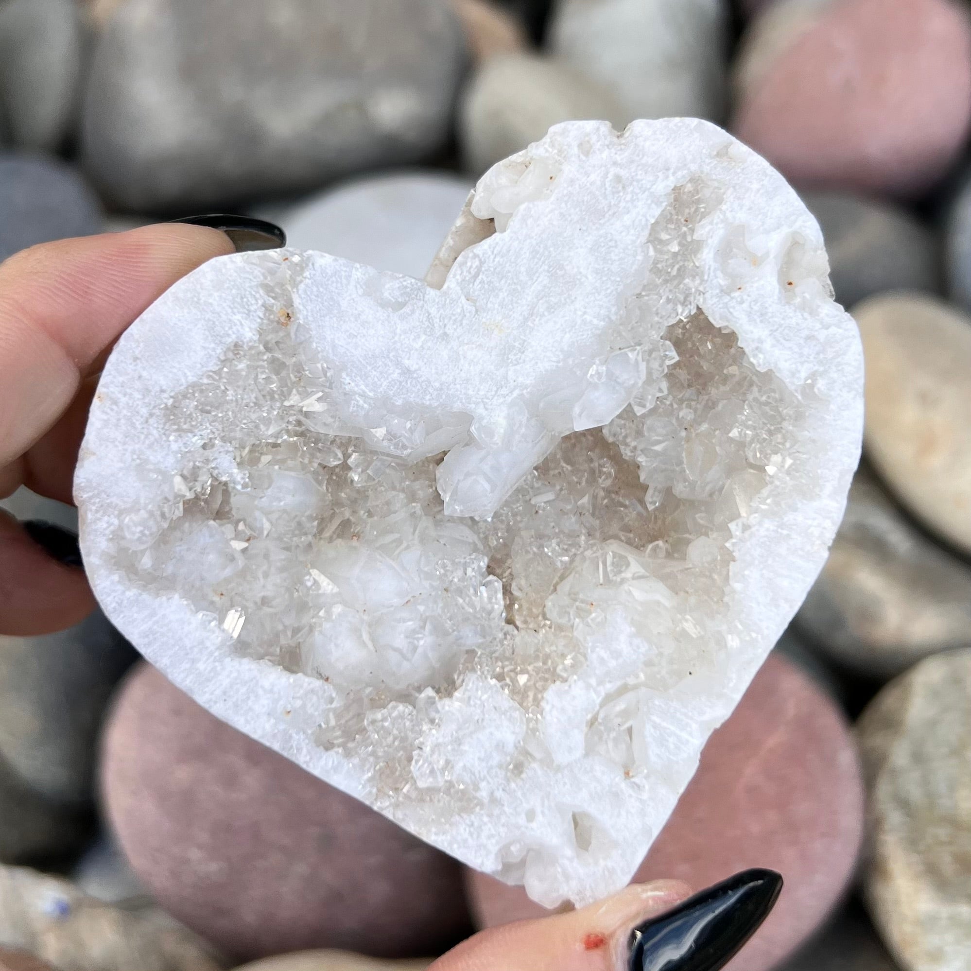 Clear Quartz Heart Geode
