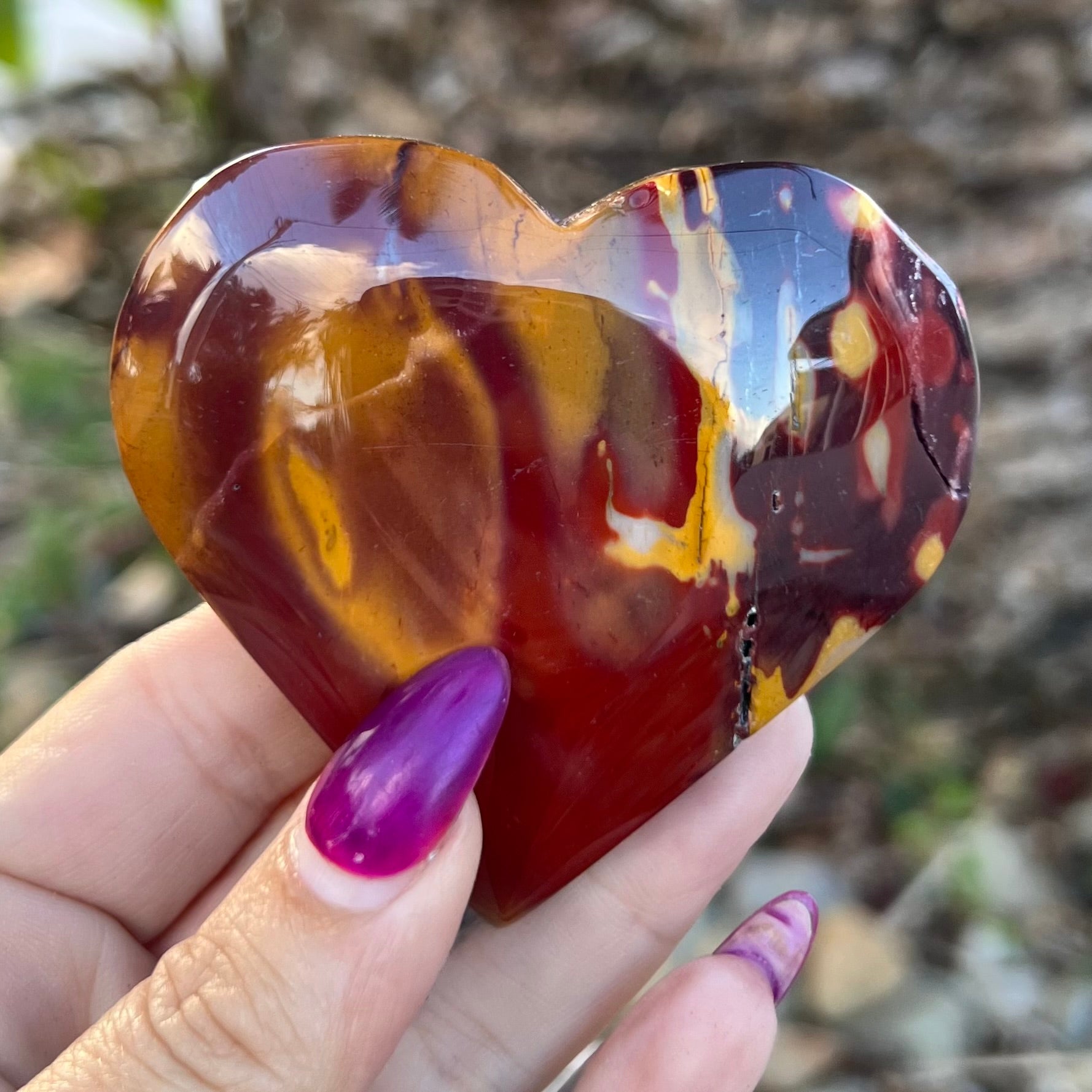 Mookaite Heart Carving