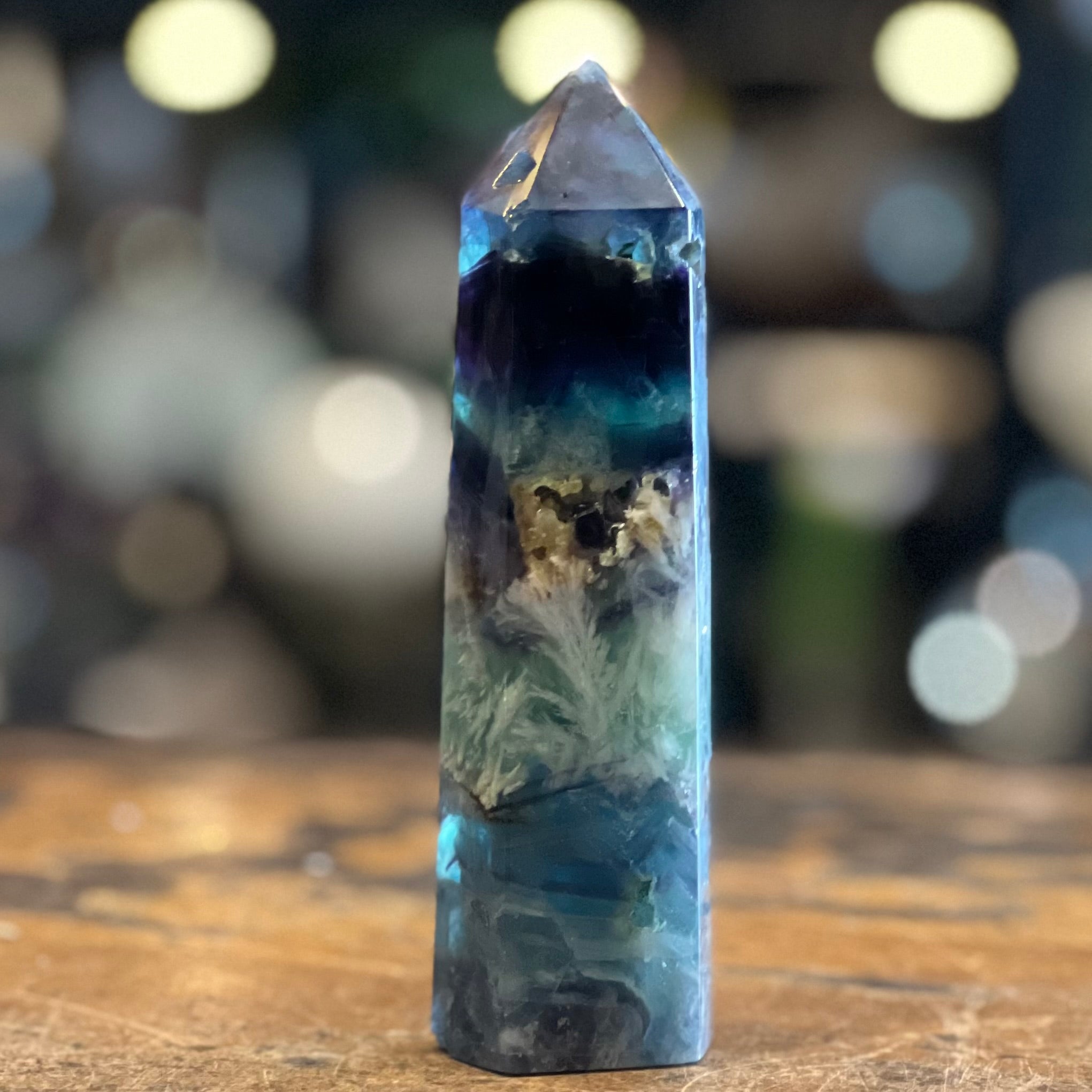 Rainbow Snowflake Fluorite Generator Point