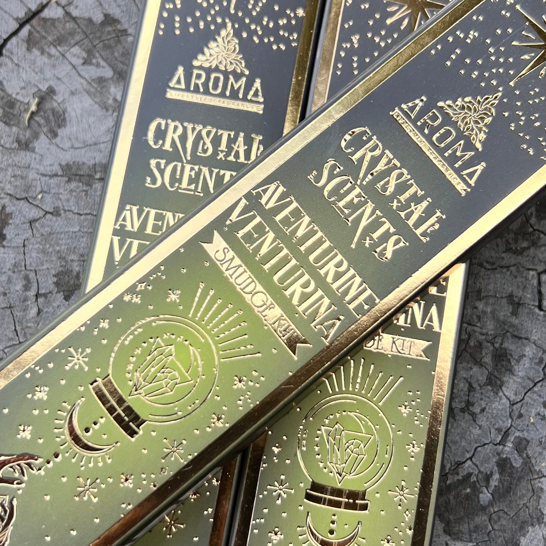 Aventurine  ~ Crystal Scents Smudge Kit Incense