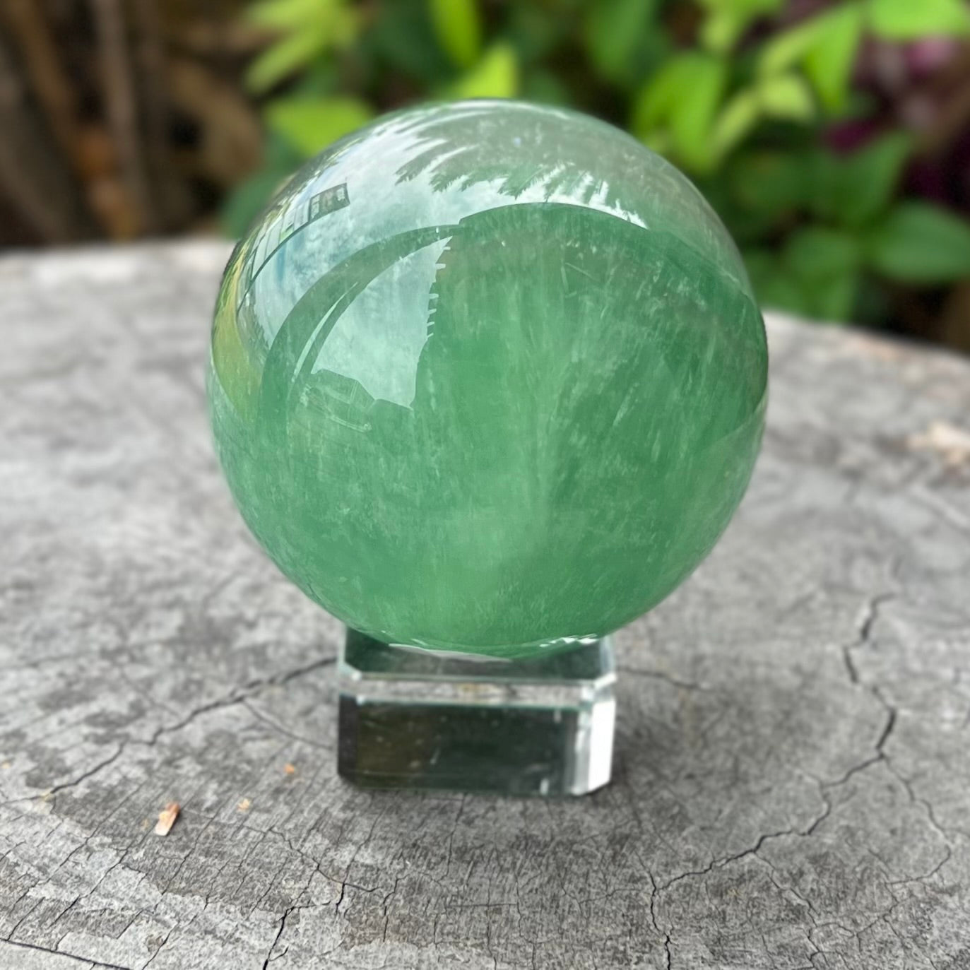 Green Fluorite Sphere
