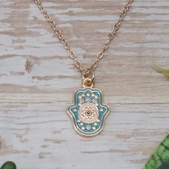 Hamsa Hand ~ Protection Necklace & Gift Card