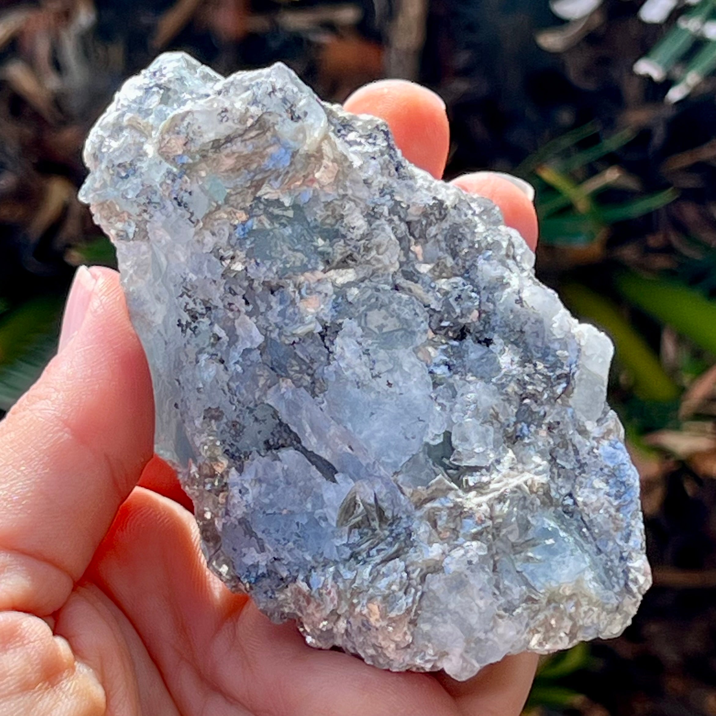 Raw Aquamarine with Mica Specimen