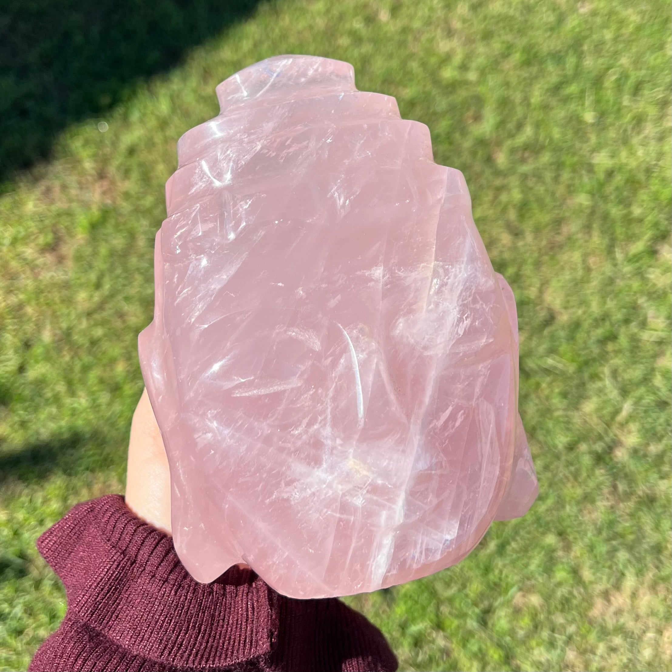 Rose Quartz Buddha of Peace
