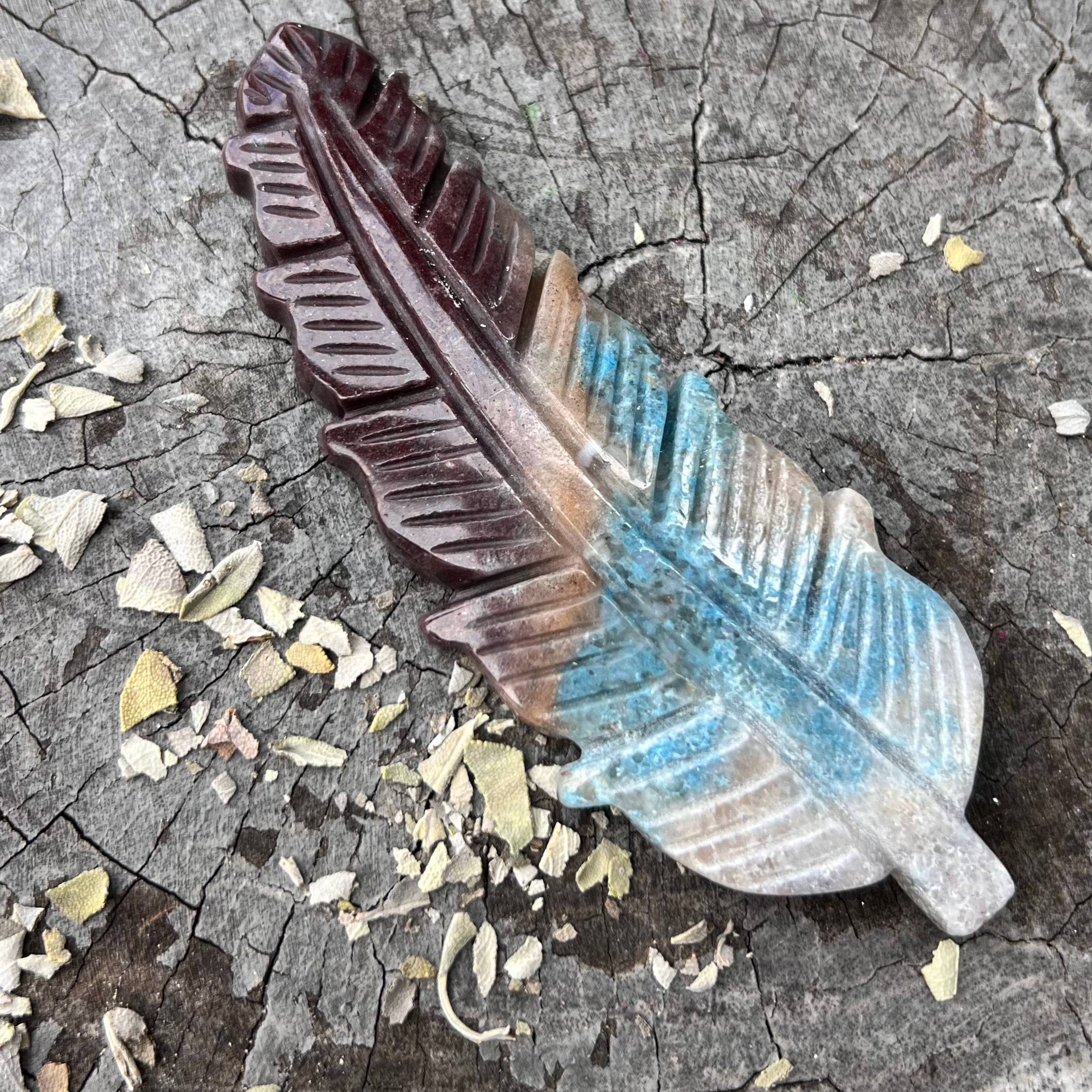 Trollite Feather Carving