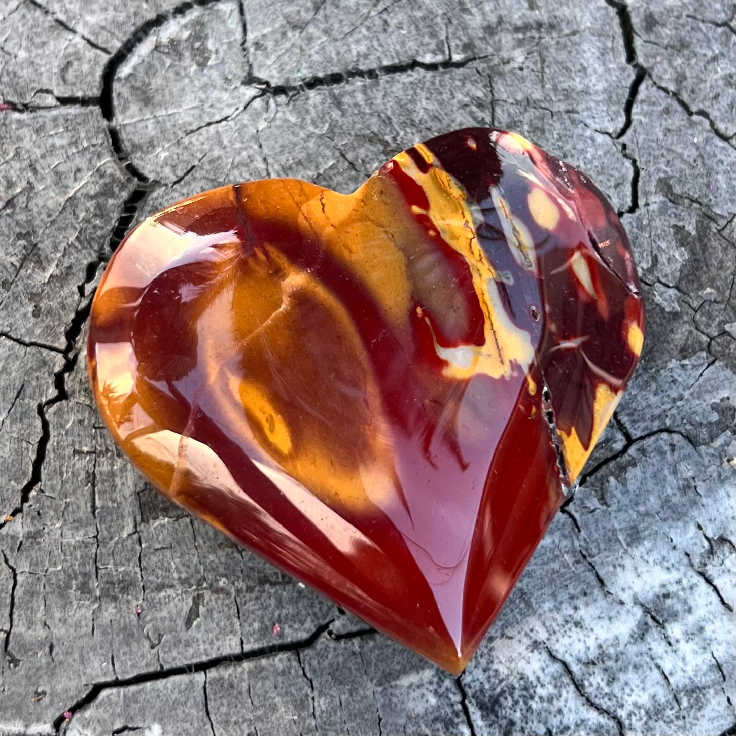 Mookaite Heart Carving