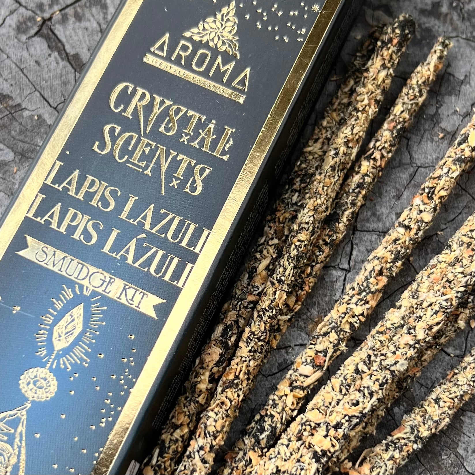Lapis Lazuli ~ Crystal Scents Smudge Kit Incense