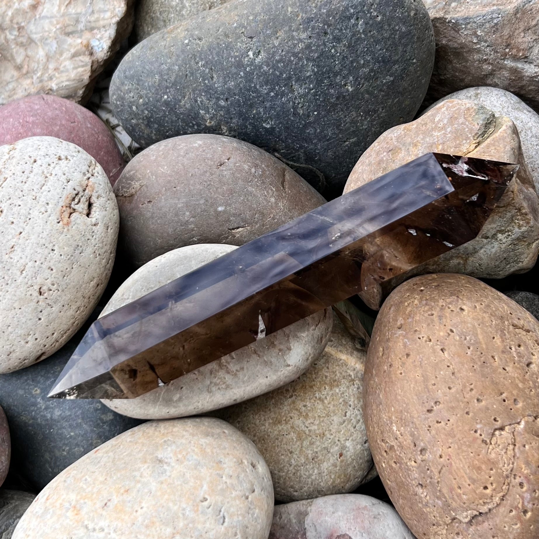 Smoky Quartz Double Terminated Wand