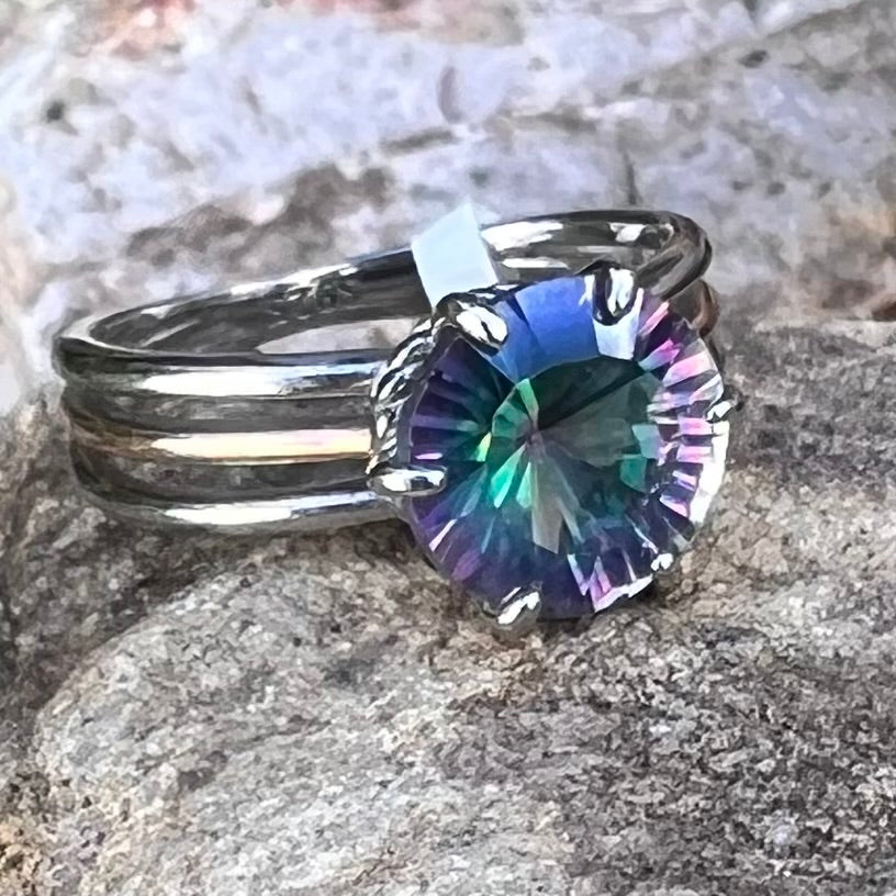 Mystic Topaz ~ Sterling Silver Ring ~ size 5