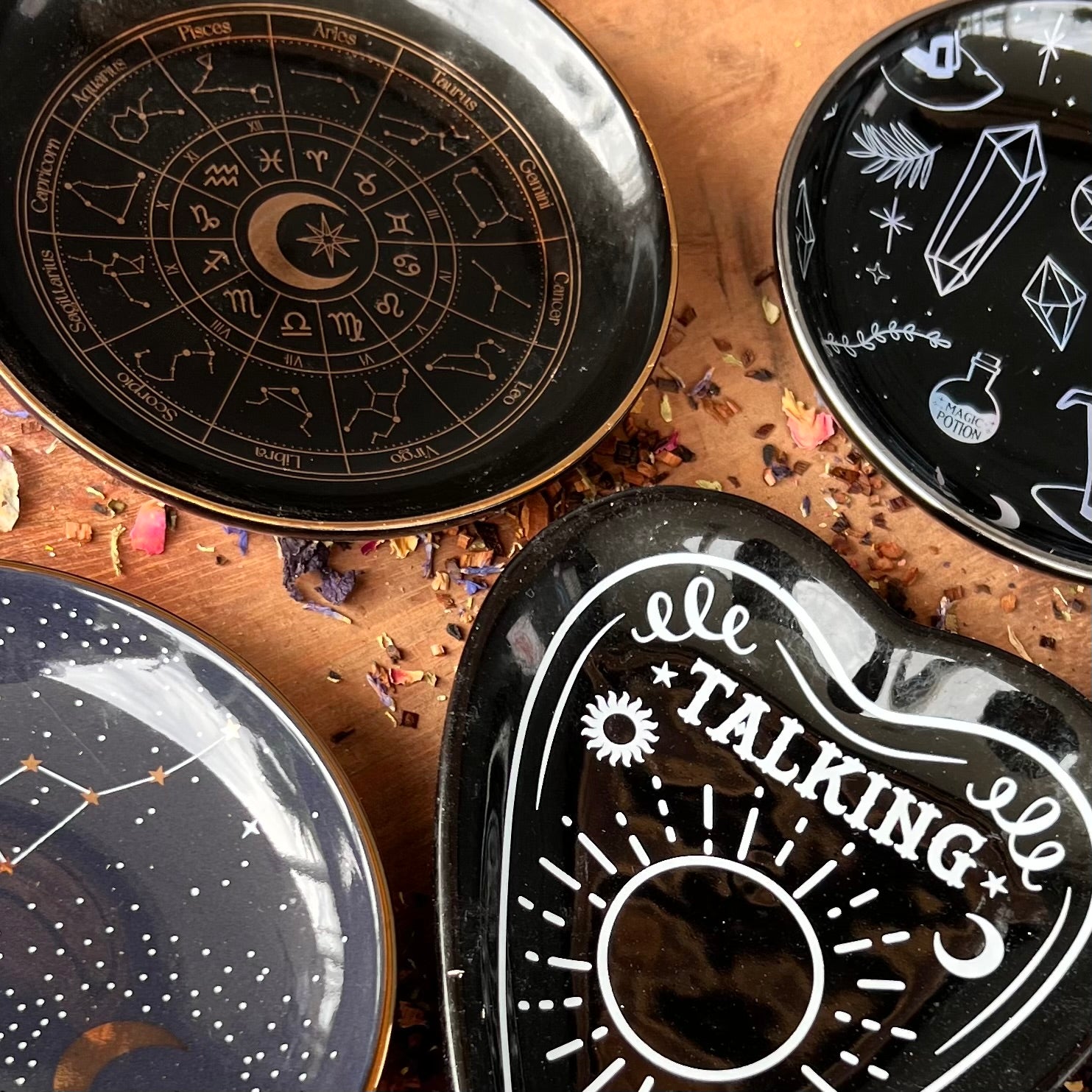 Black Talking Spirit Board Planchette Trinket Dish