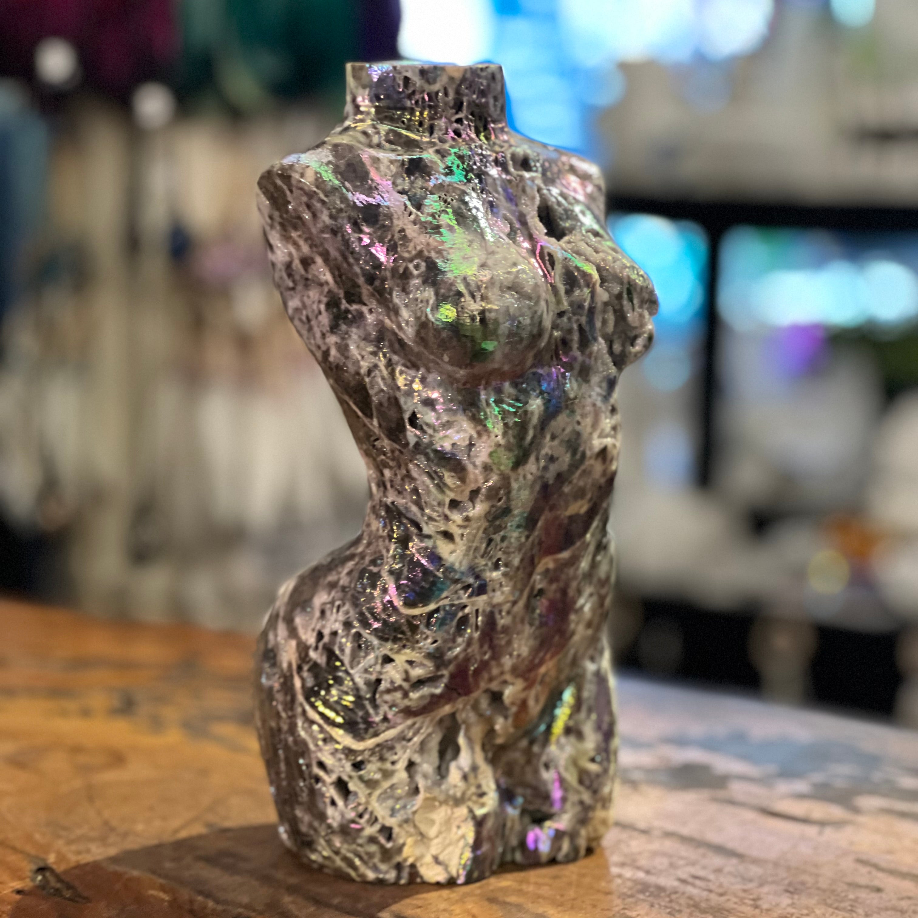 HUGE Booty Licious Electroplated Sphalarite Lady Body Carving