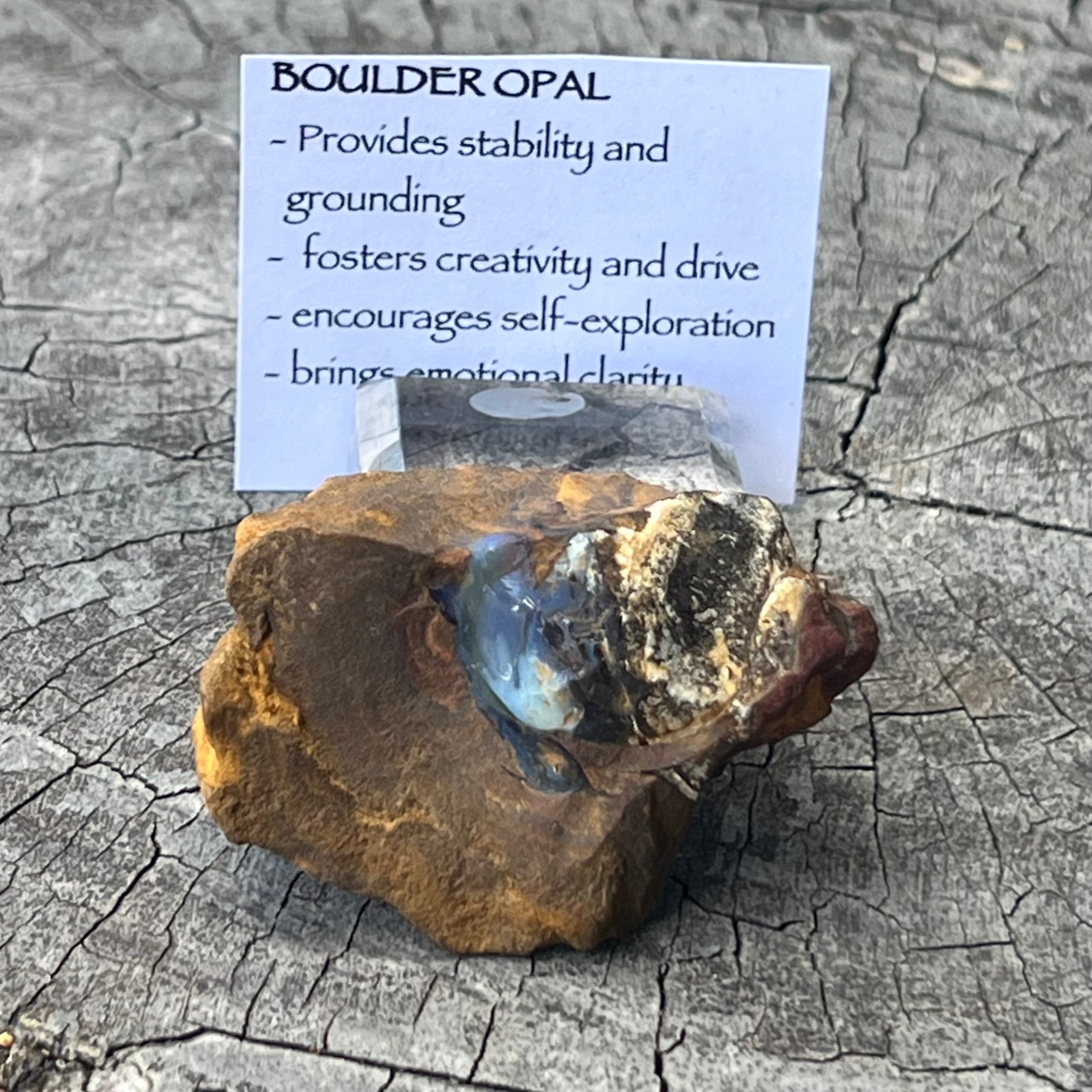 Boulder Opal Specimen ~ Specialty Boxed Crystal