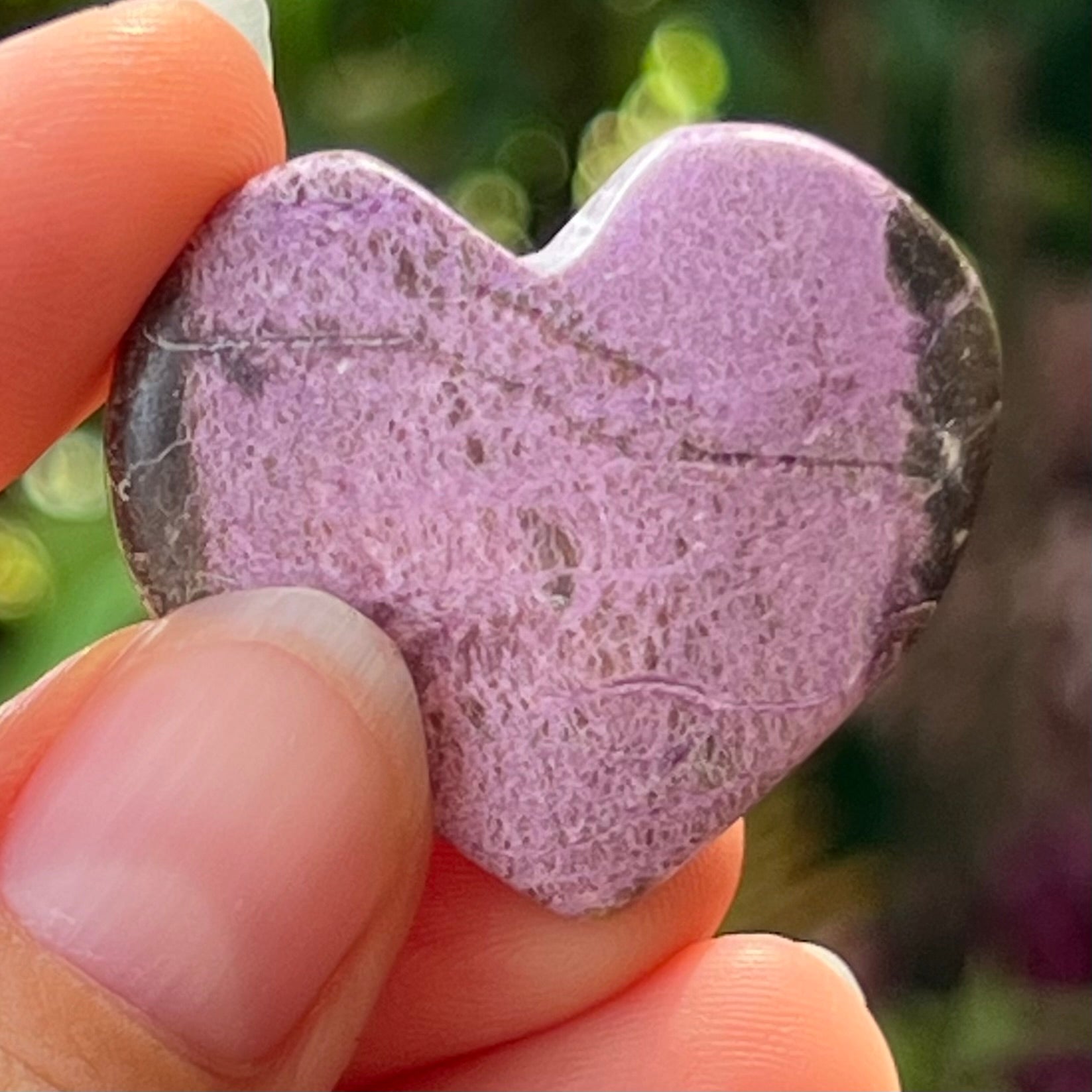 Purpurite Heart Carving