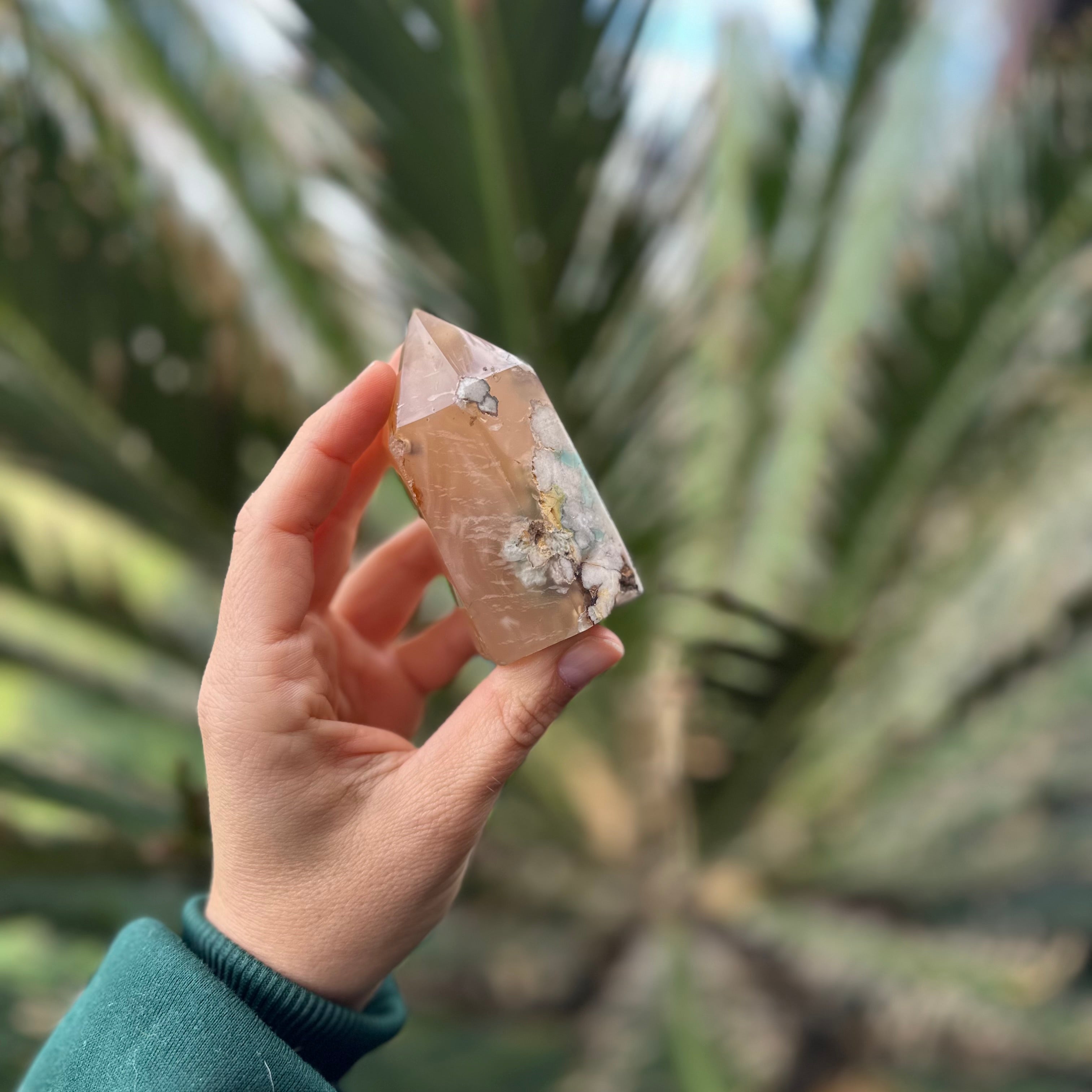 Blue Flower Agate Tower