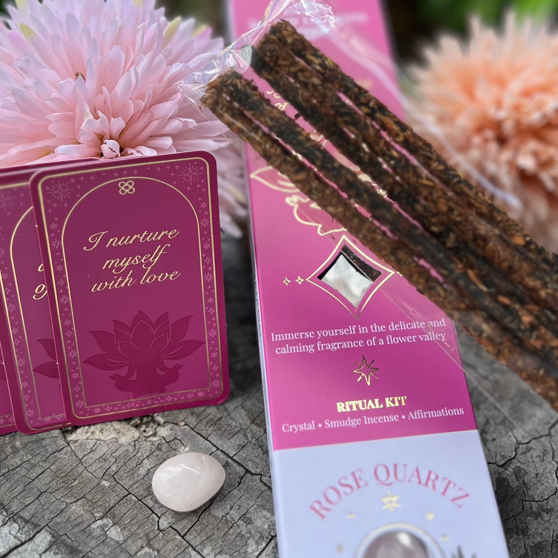 Affirmation of Harmony ~ Rose Quartz Incense Kit
