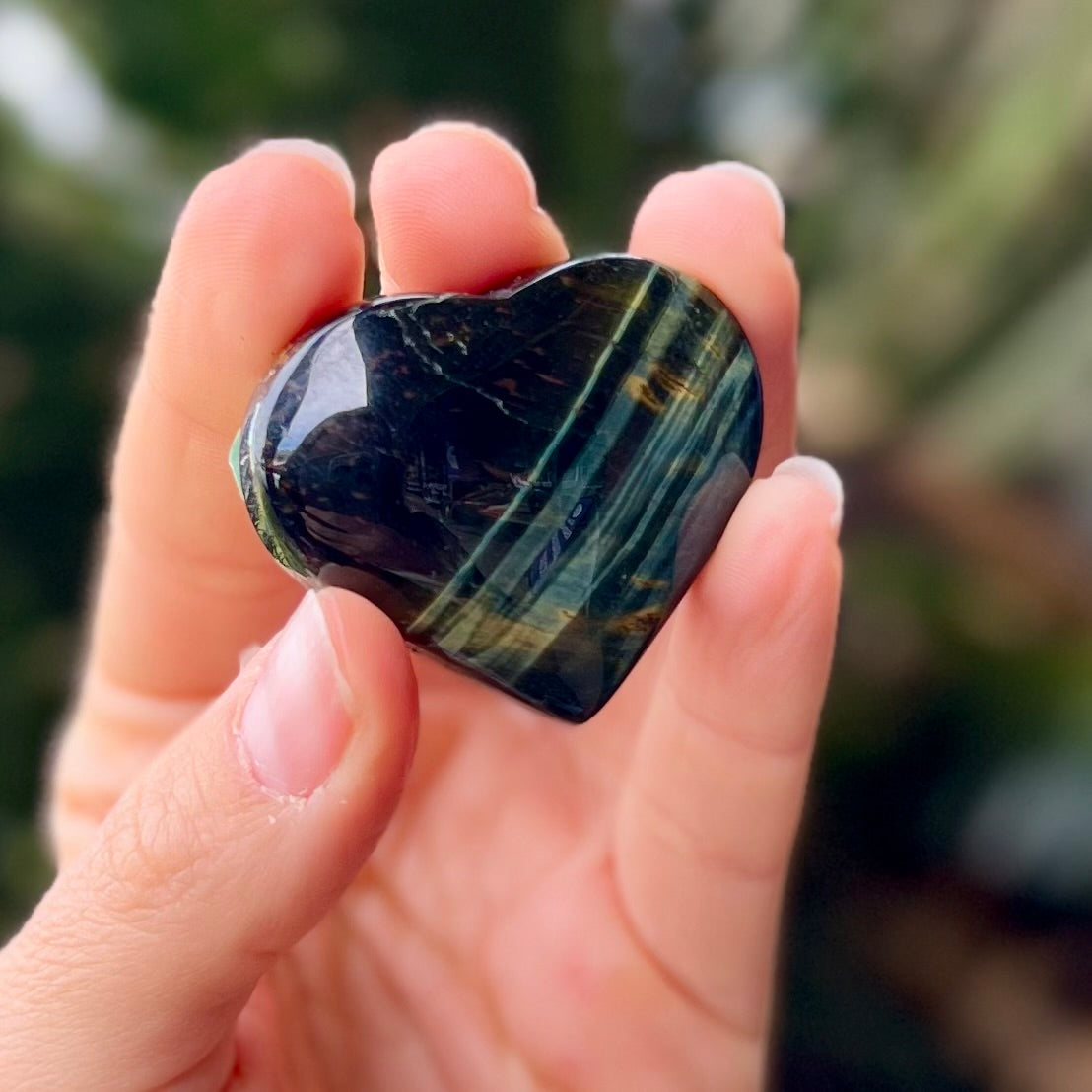 Blue Tiger Eye Heart ~ Specialty Crystal ~ 2