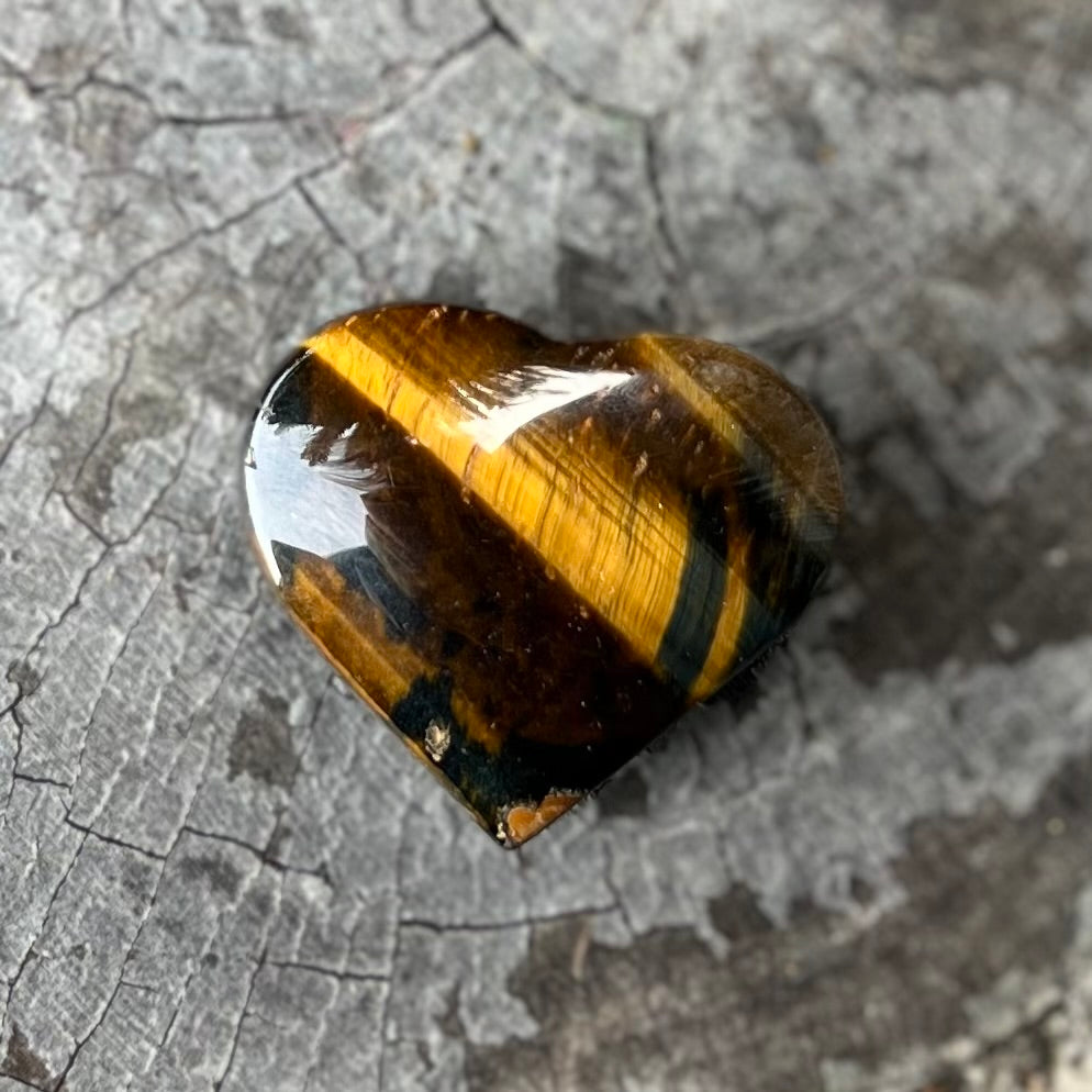 Golden Tiger Eye Heart ~ Specialty Crystal ~ 3