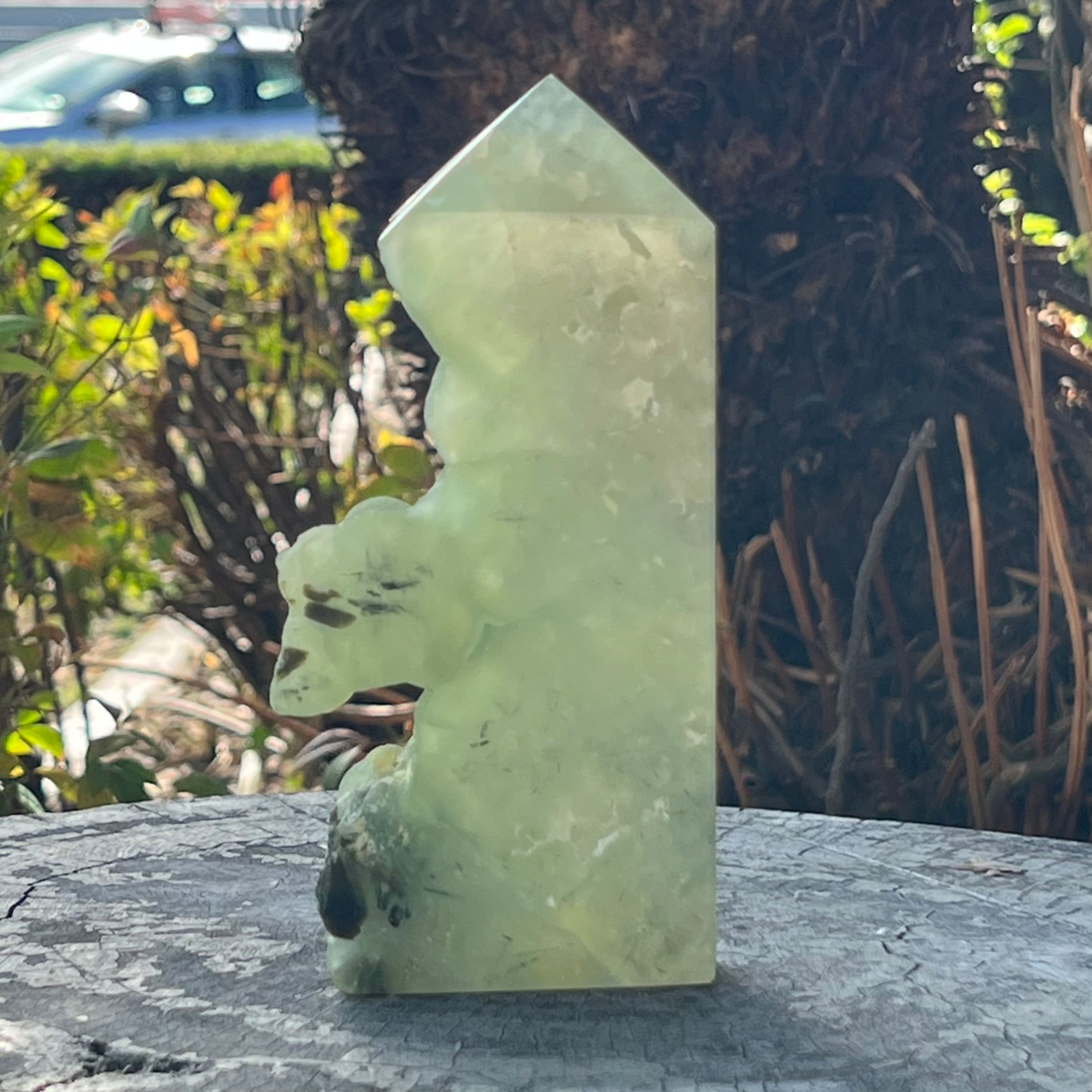 Prehnite Semi Raw Tower