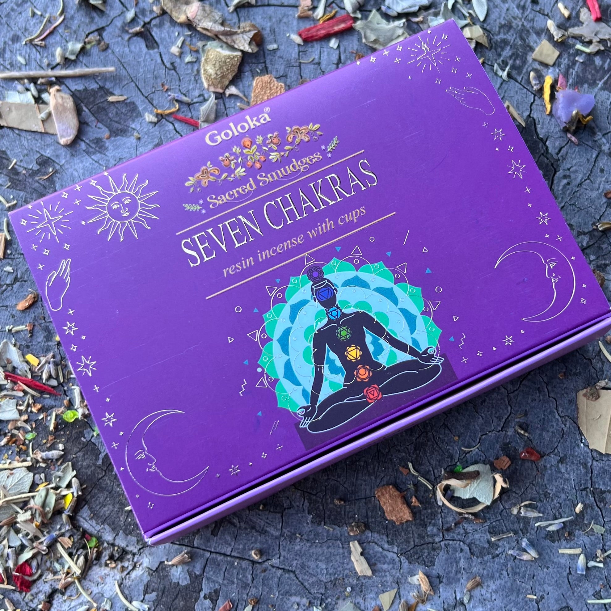 Sacred Smudges Seven Chakras ~ Resin Incense Cups