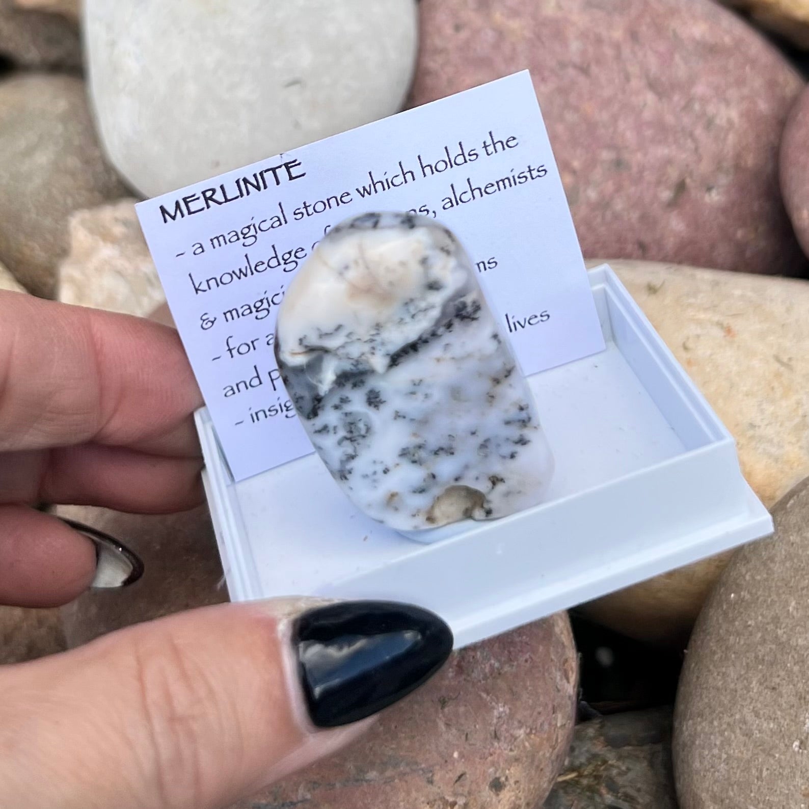Merlinite Tumble ~ Specialty Boxed Crystal