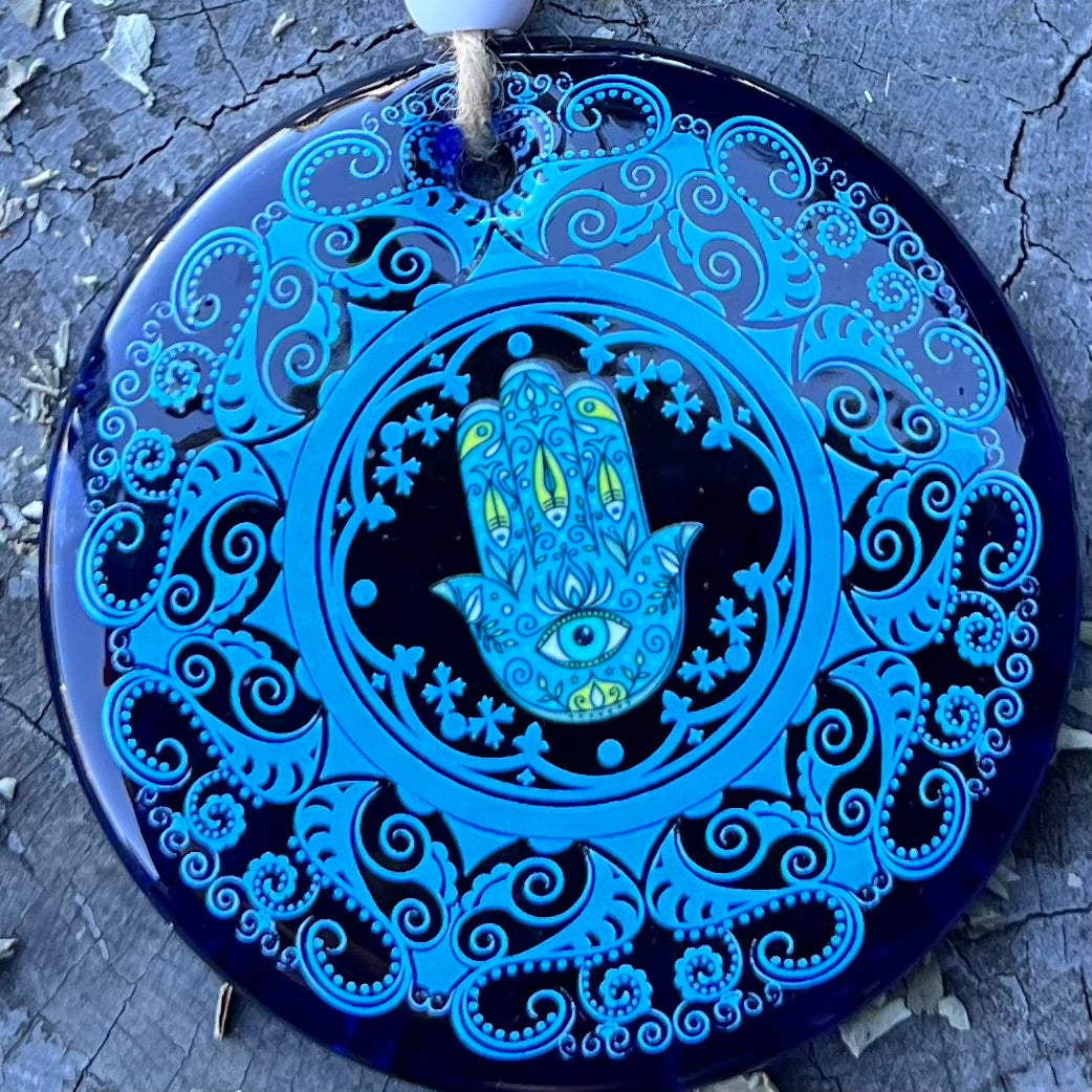 Hamsa Evil Eye Protection Talisman Hanger ~ Large