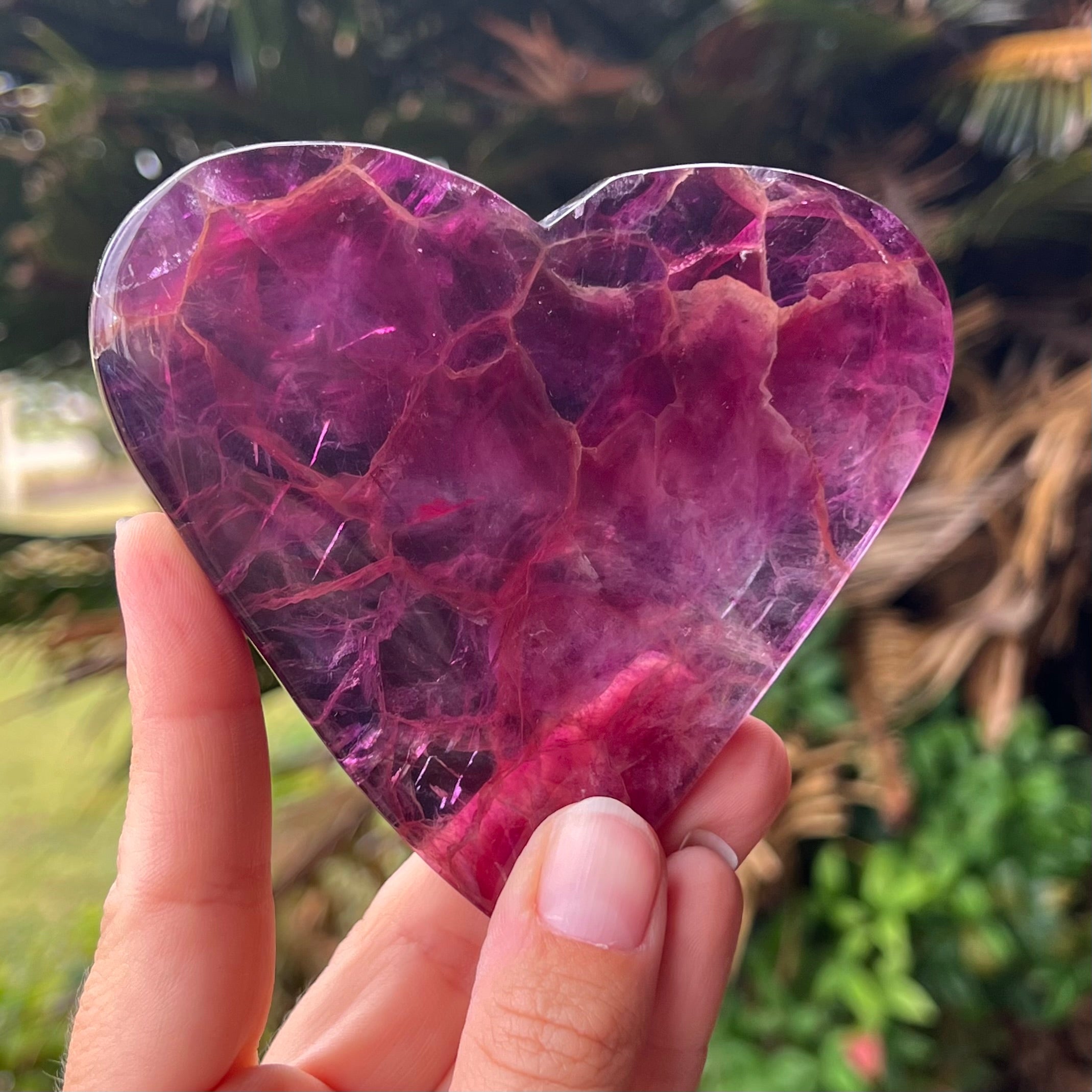 Purple Fluorite Heart