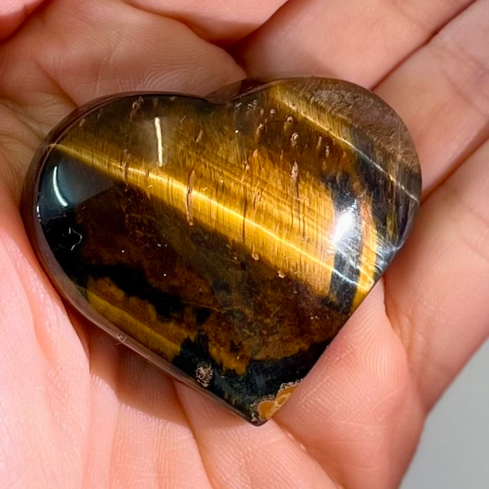 Golden Tiger Eye Heart ~ Specialty Crystal ~ 3