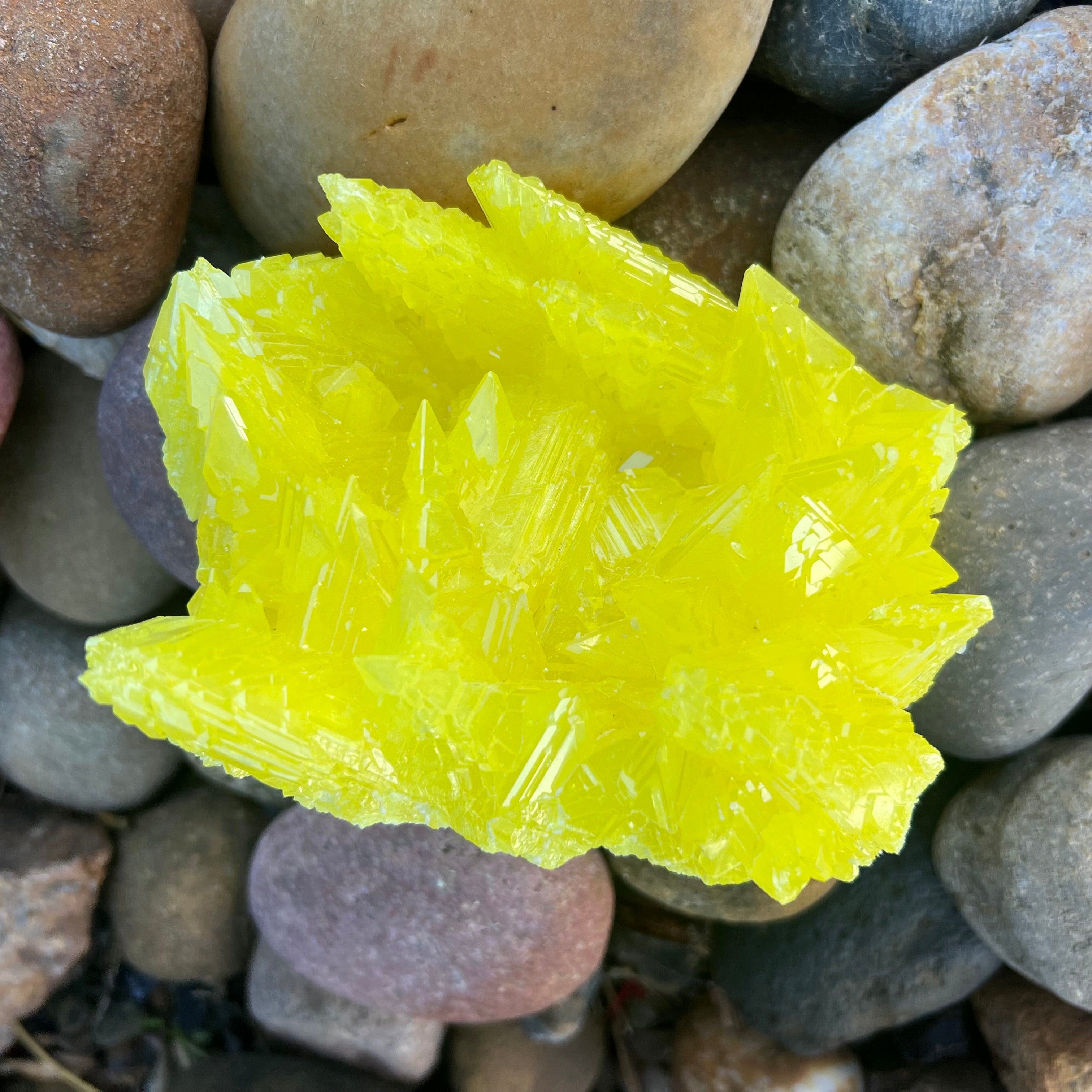 Sulphur Quartz Specimen
